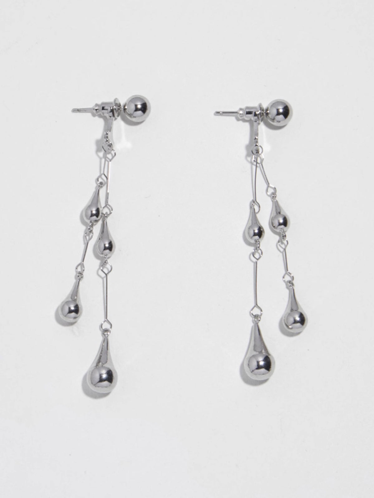 Water Drop Tassel Stud Earrings Elegant Women's Fashion Accessories
