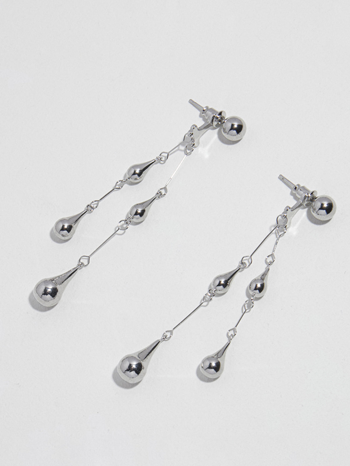 Water Drop Tassel Stud Earrings Elegant Women's Fashion Accessories