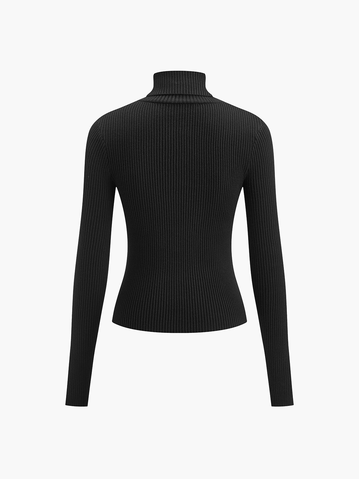 Minimalist Turtleneck Slim Knit Top for Women - Versatile Winter Apparel