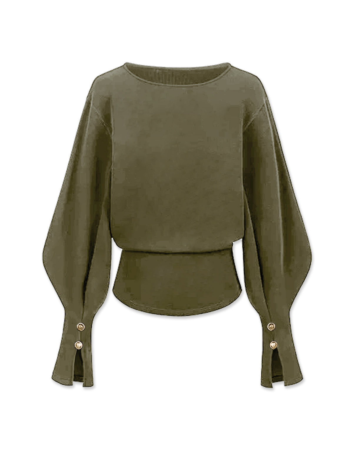 Bell Sleeve Cinched Sweatshirt for Women Casual Fit Comfort
