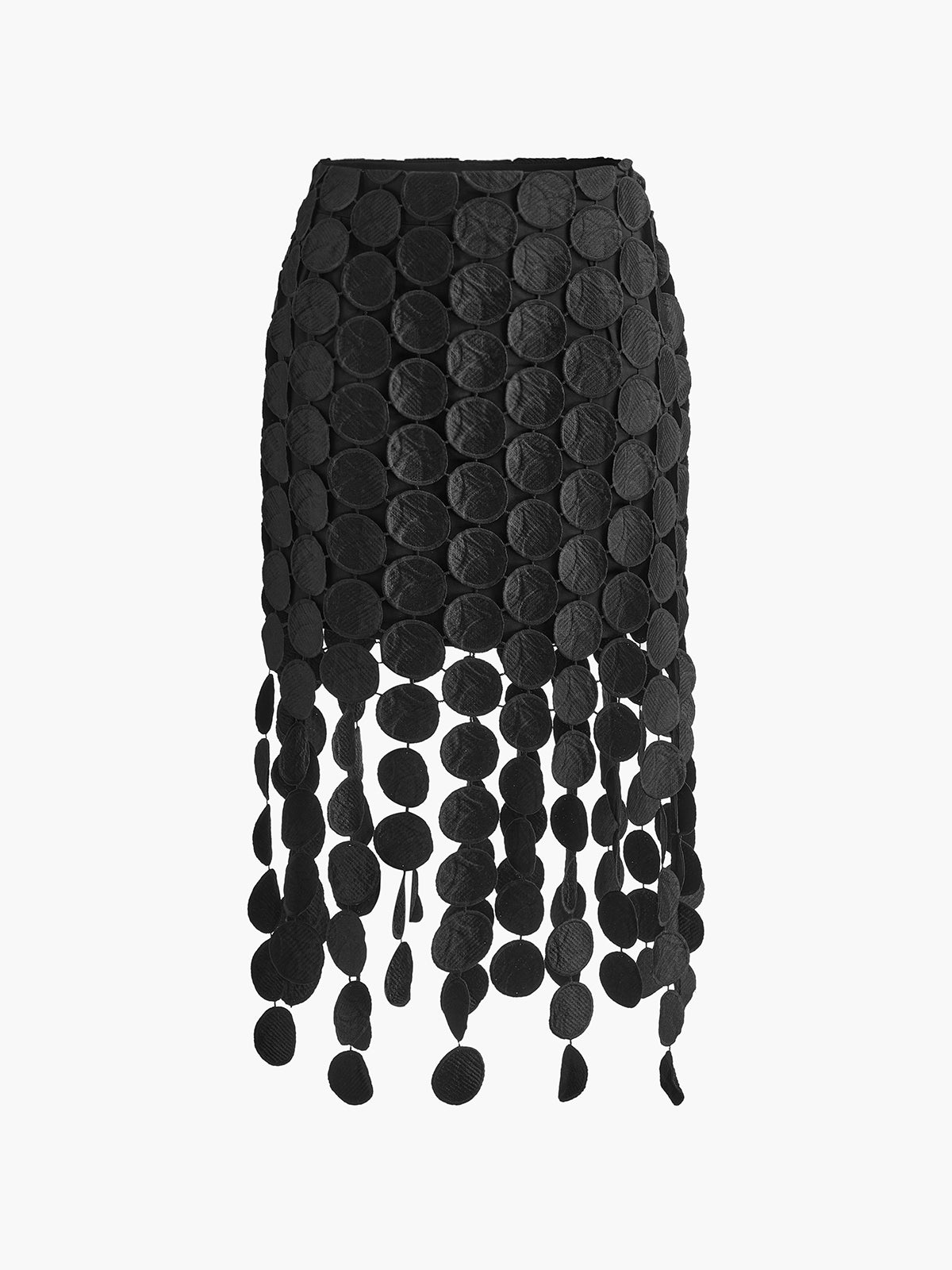 Laser Cut Multi Circle Double Layered Fashion Skirt Trendy Design
