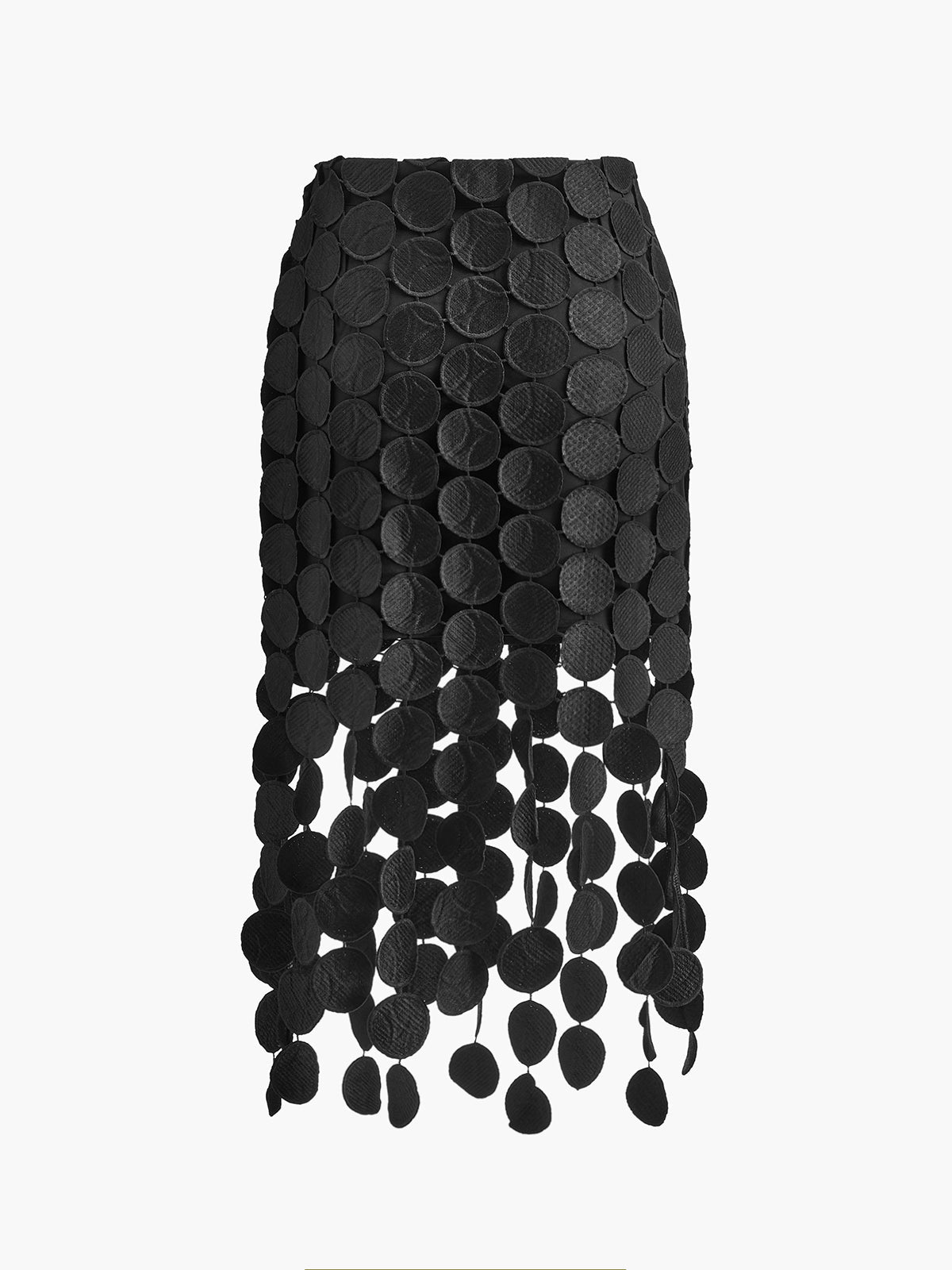Laser Cut Multi Circle Double Layered Fashion Skirt Trendy Design