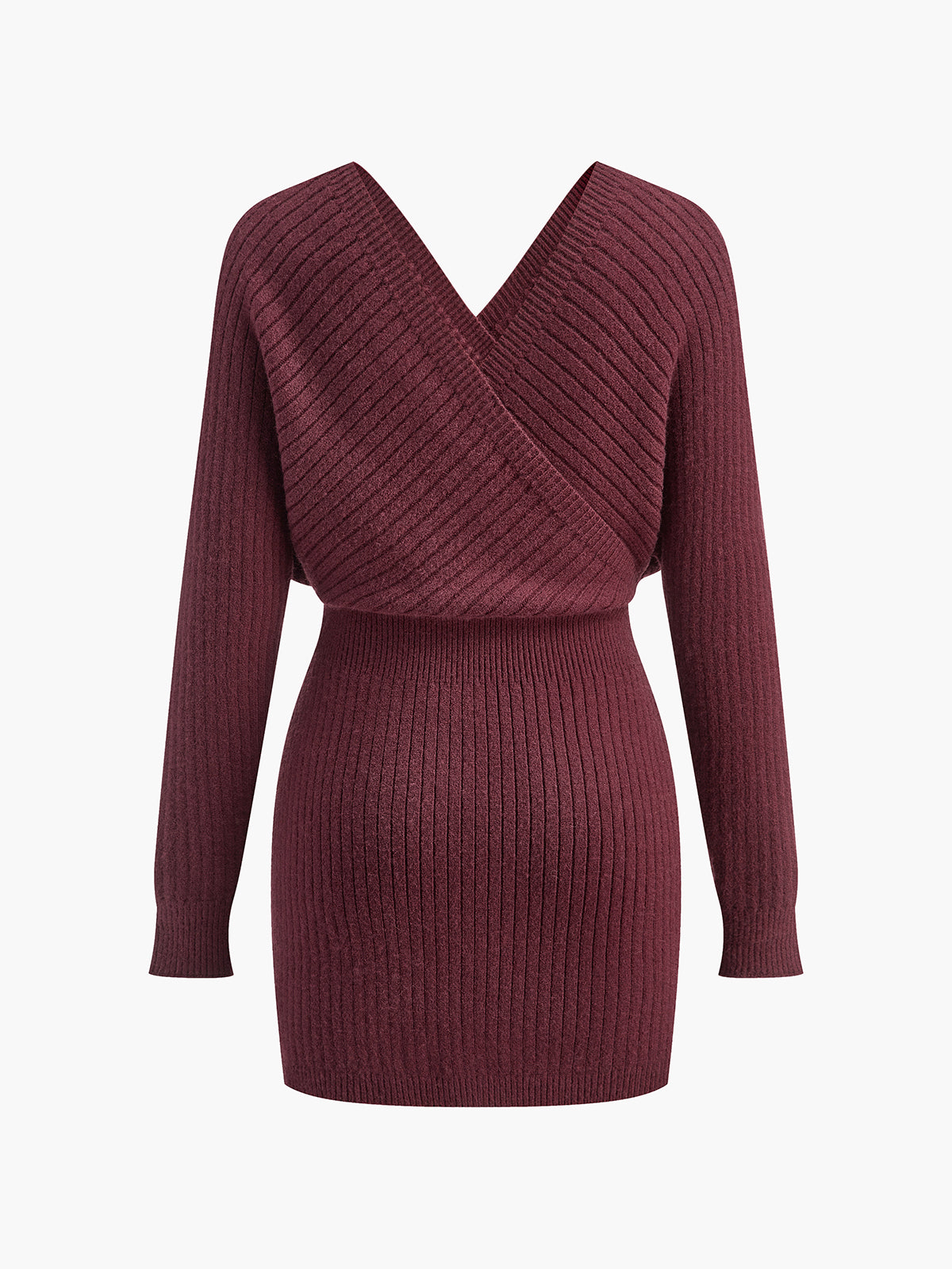 Criss Cross Cinched Sweater Dress - Elegant Fitted Winter Apparel