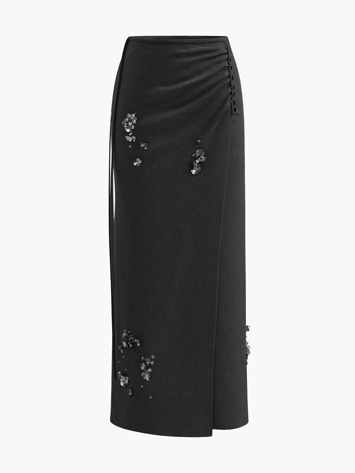Wool-Blend Pleated Sequins Sweater Skirt for Women Stylish Winter Wear