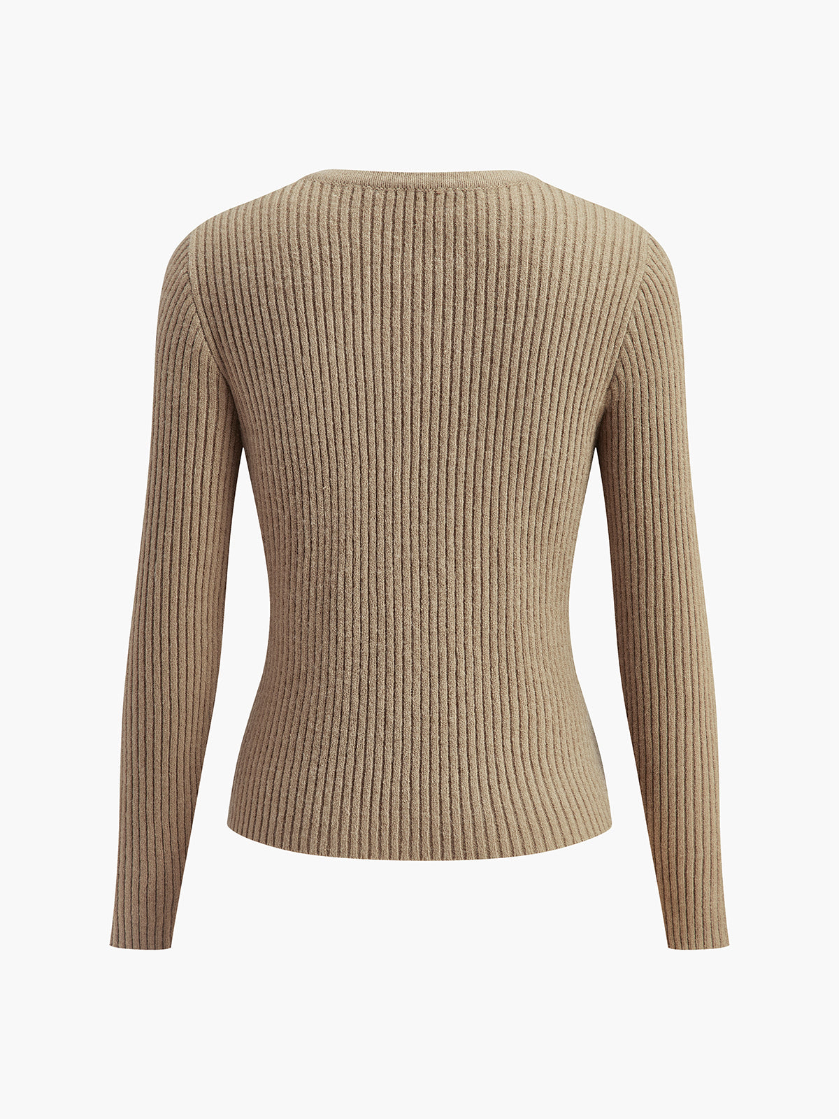 Button Down Split Cardigan Long Sleeve Lightweight Knit