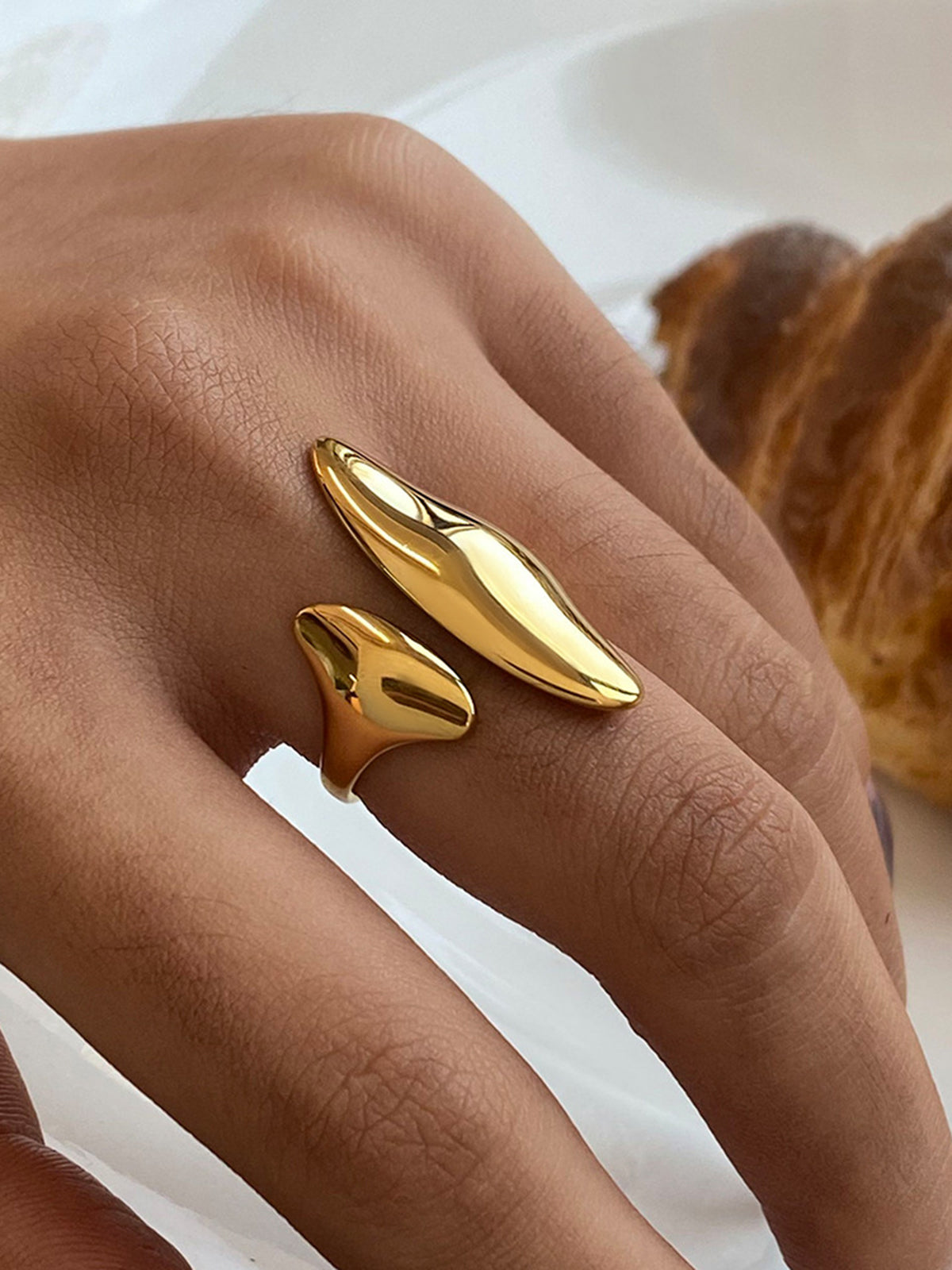 Asymmetrical Open Ring Adjustable Minimalist Design Jewelry