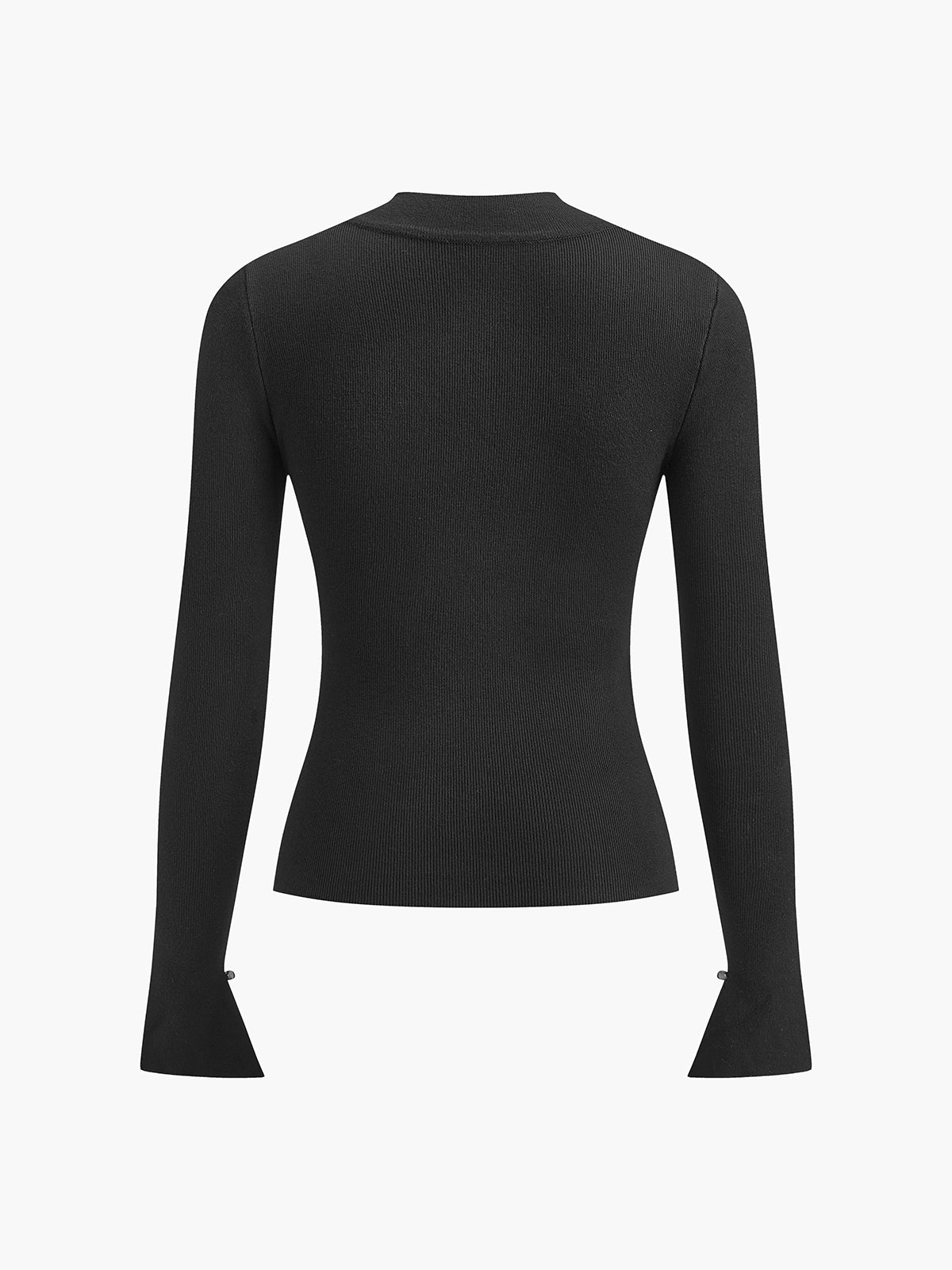 Plain Cutout Skinny Sweater Perfect for Layering Women