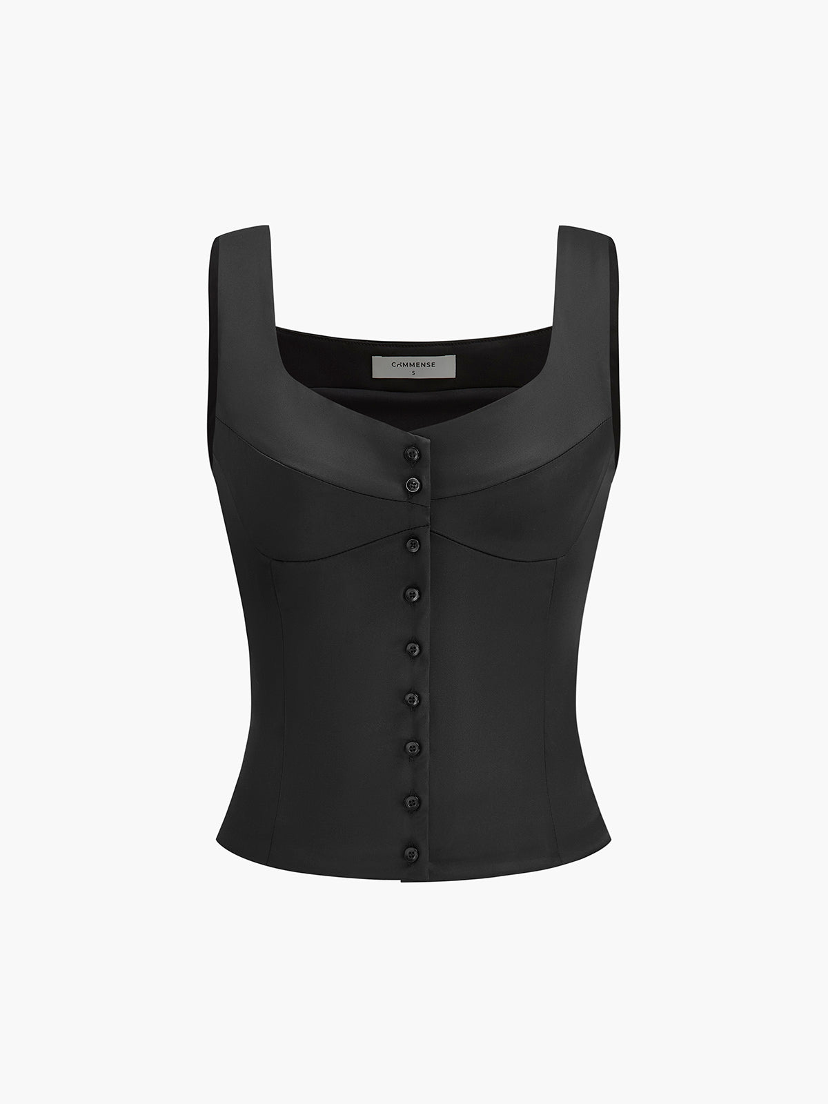 Casual Button-Front Strappy Top Women's Lightweight Summer Blouse