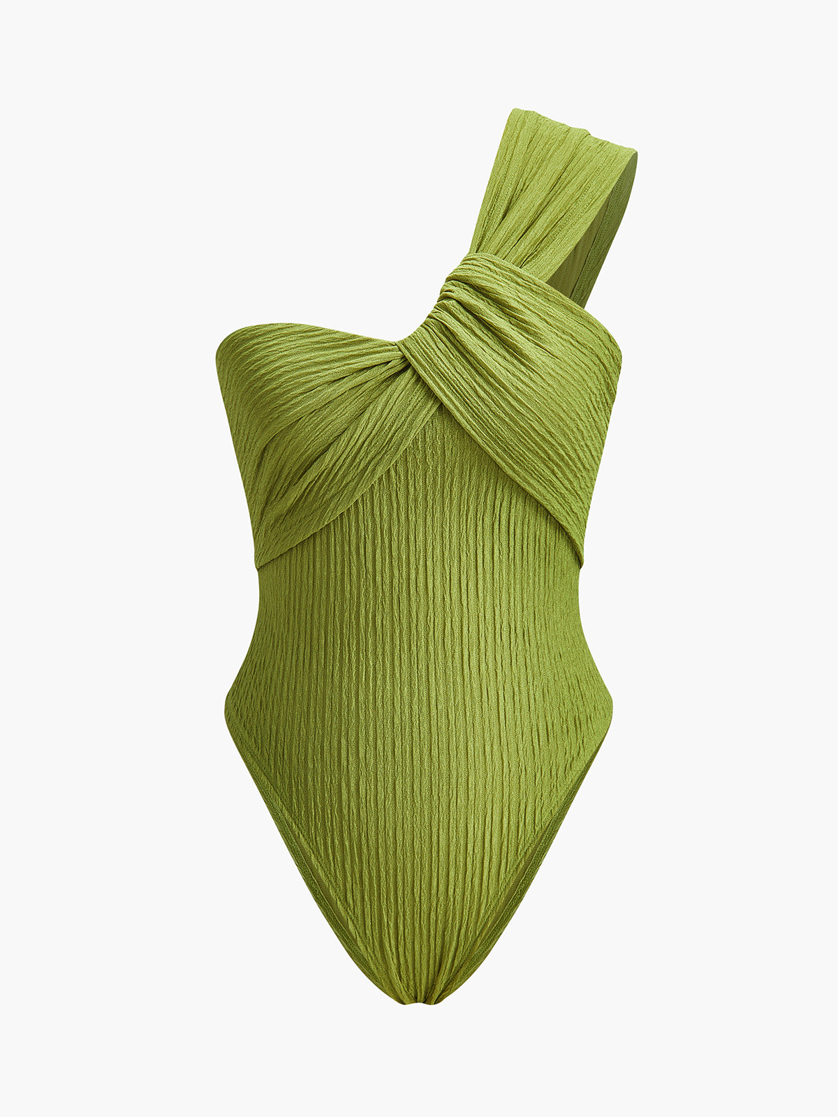 Twist Front One-Shoulder Bodysuit Women's Fashion Staple