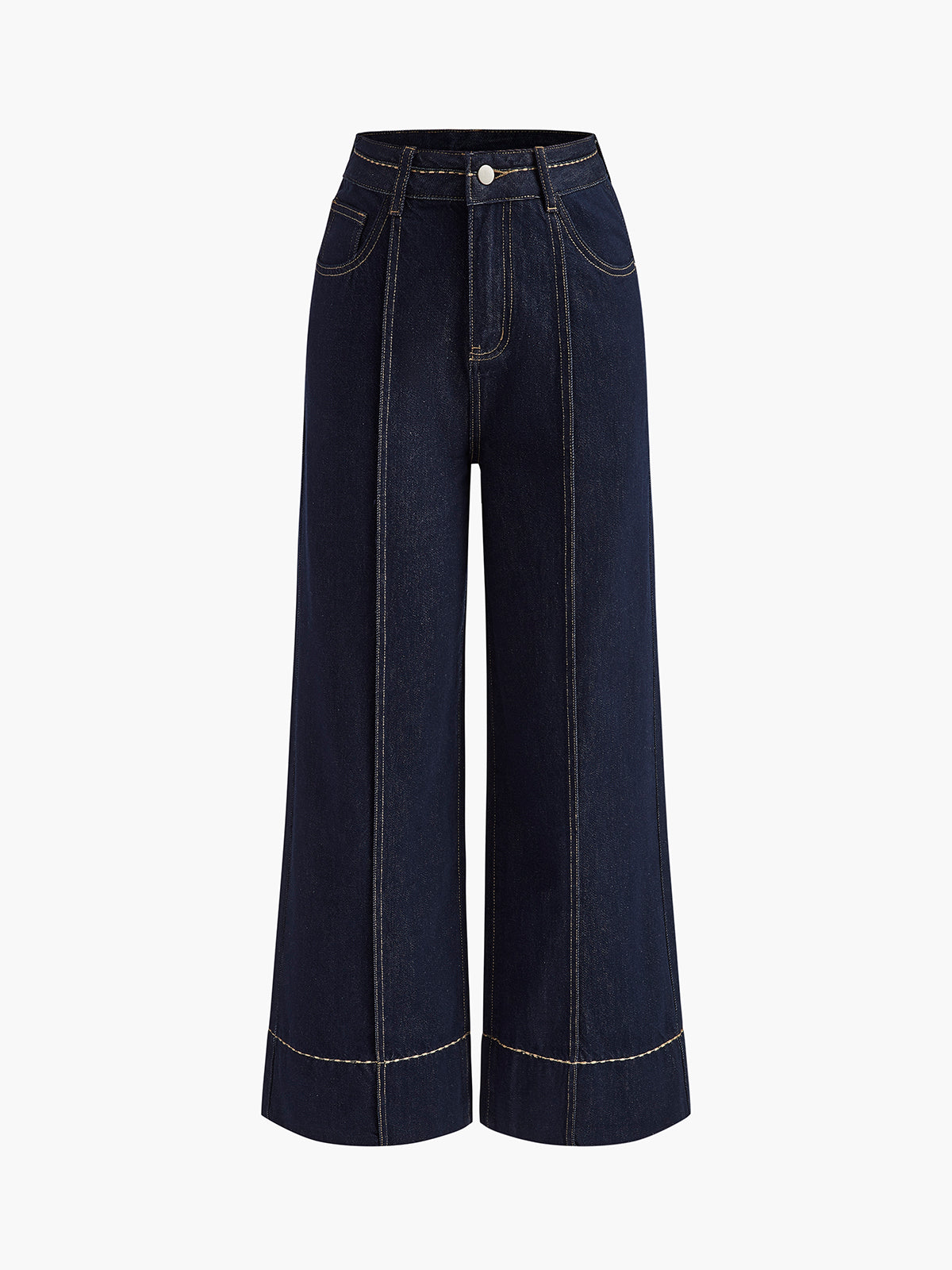 Wide Leg Denim Jeans for Women High Waist Vintage Style