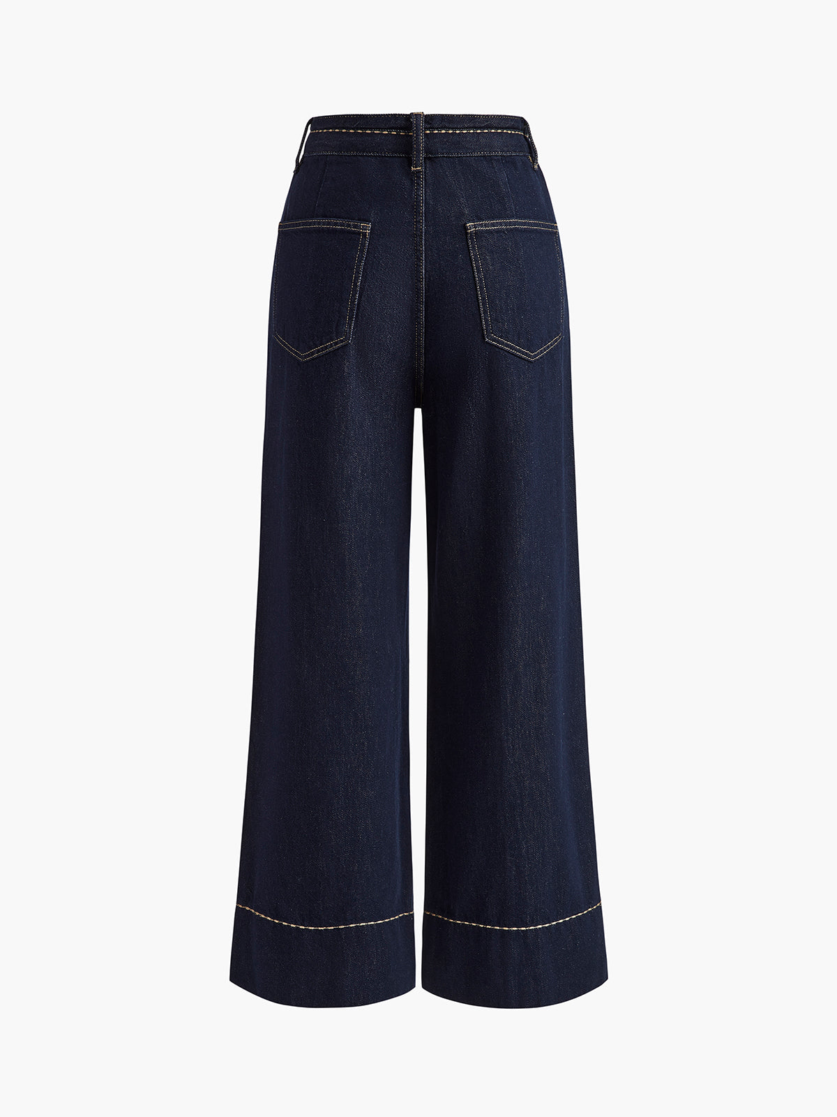 Wide Leg Denim Jeans for Women High Waist Vintage Style