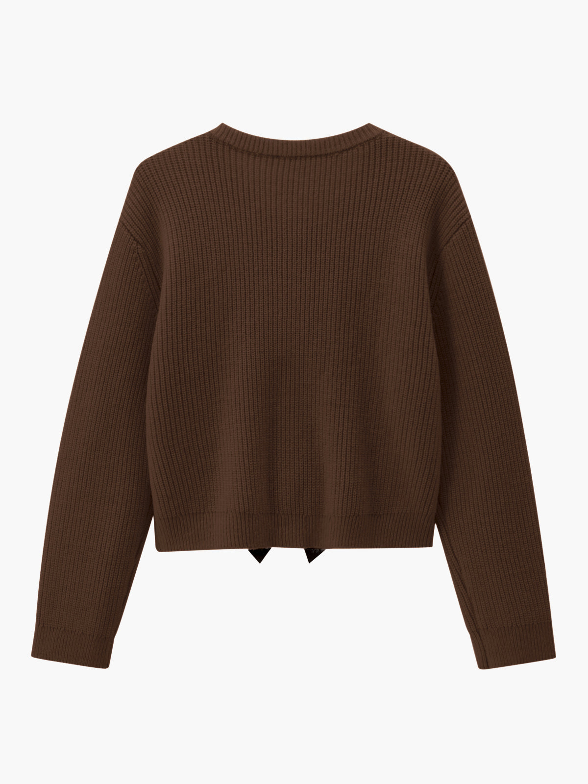 Bow Ribbed Warm Sweater for Women Casual Winter Wear