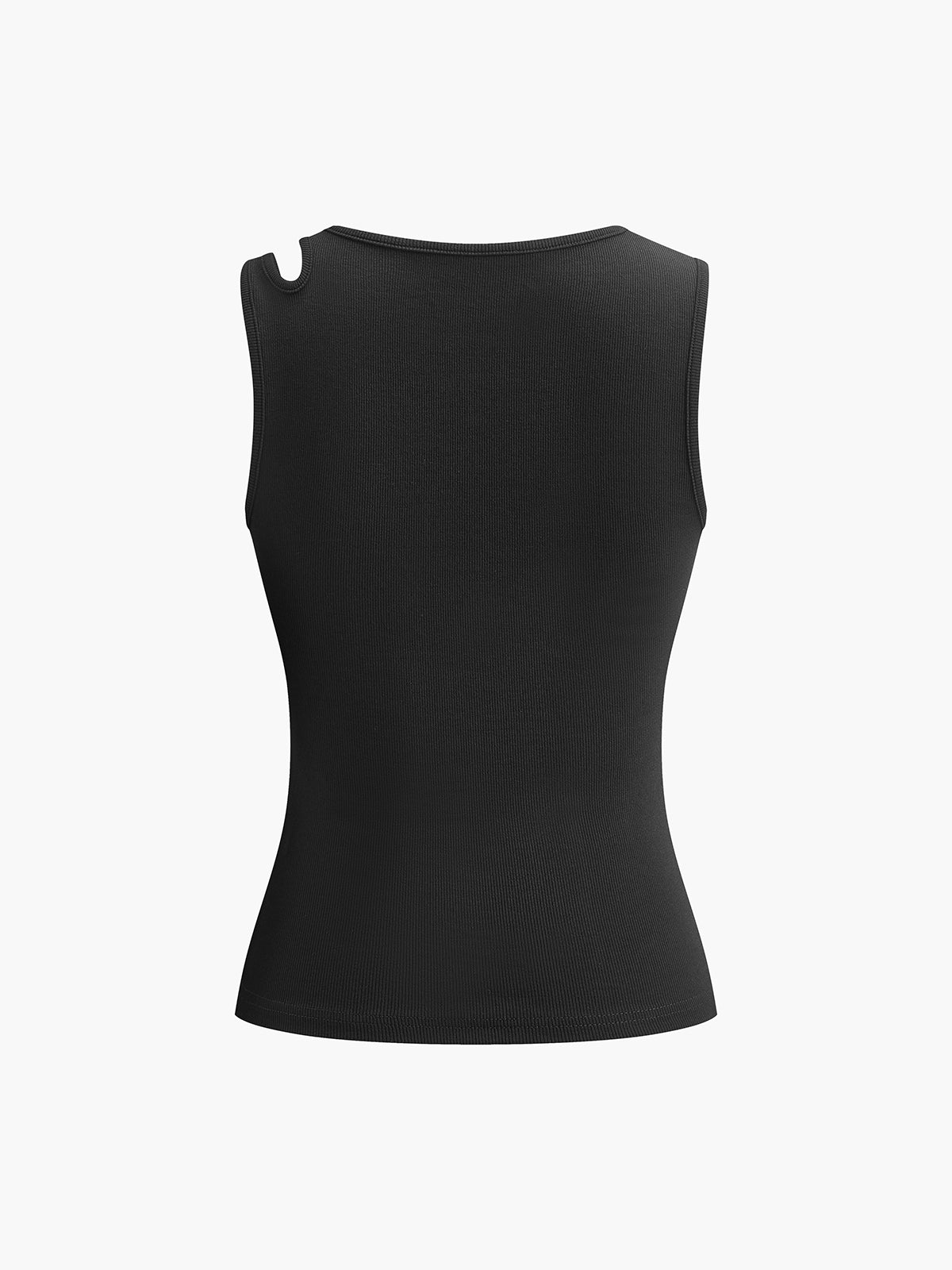 Semi-Sheer Cutout Tank Top Trendy Lightweight Summer Wear