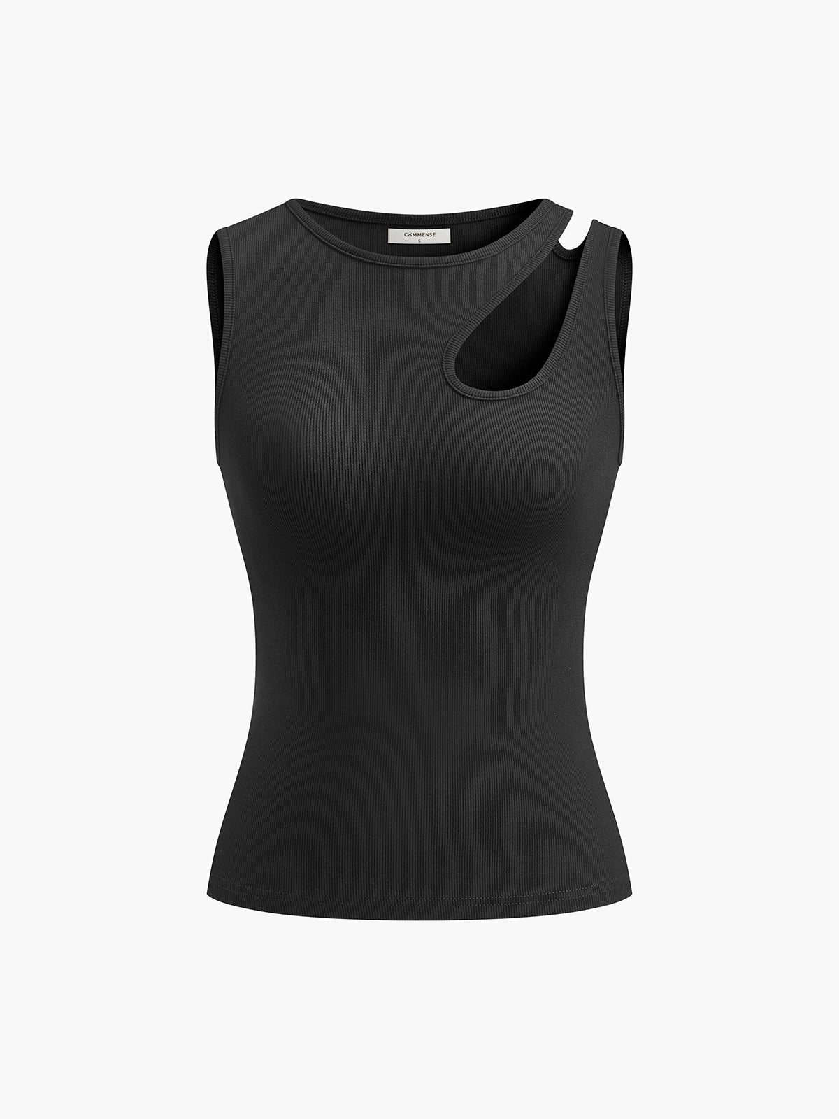 Semi-Sheer Cutout Tank Top Trendy Lightweight Summer Wear