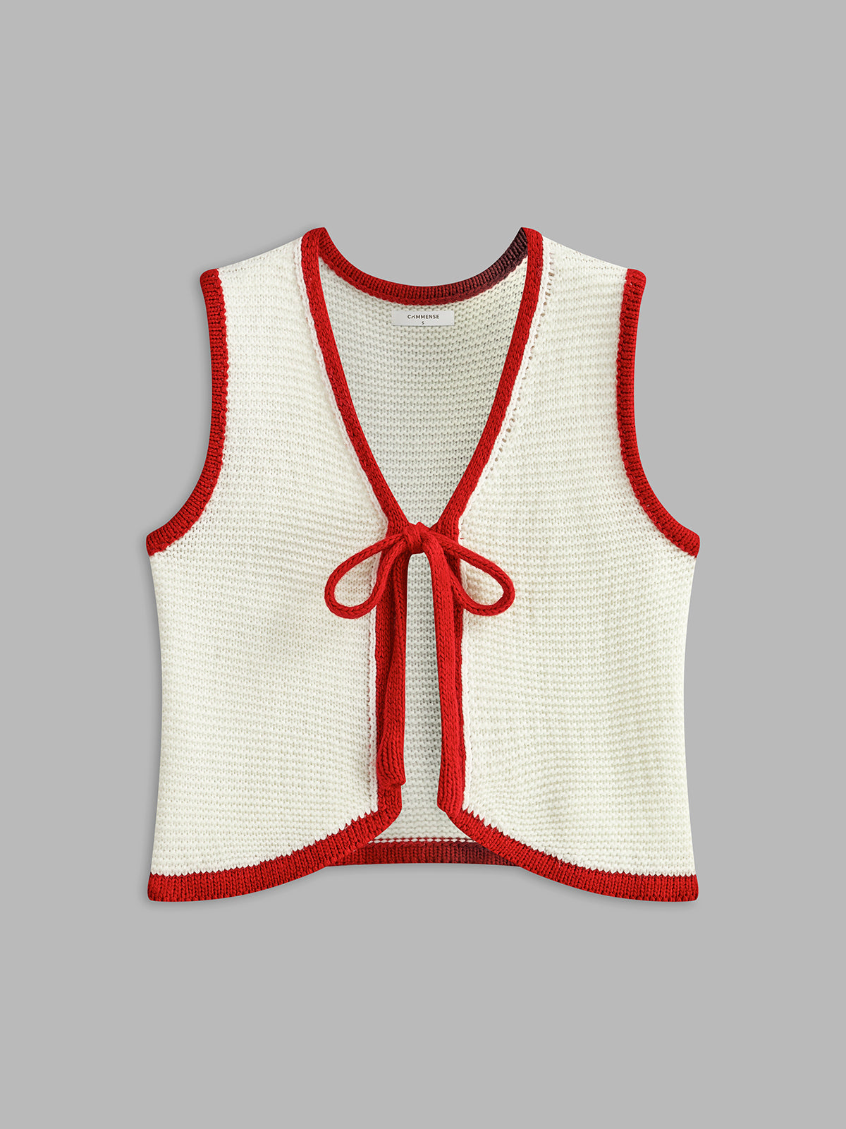 Color Block Knotted Sweater Vest with Trendy Design