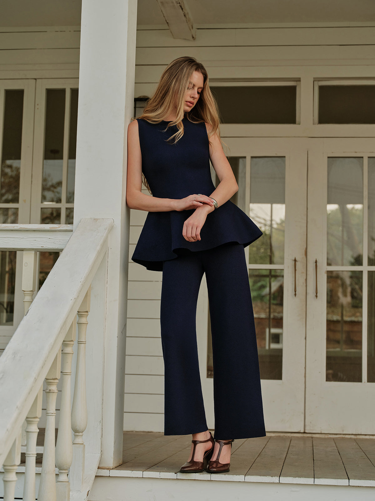 Casual Elastic Waist Sweater Pants for Women Comfort Fit
