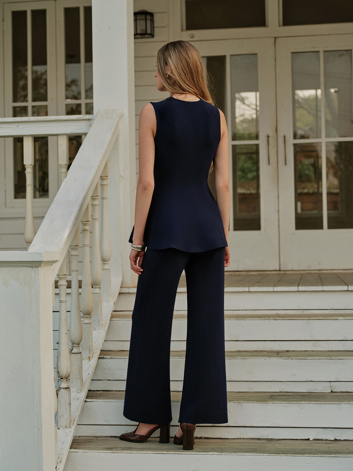 Casual Elastic Waist Sweater Pants for Women Comfort Fit