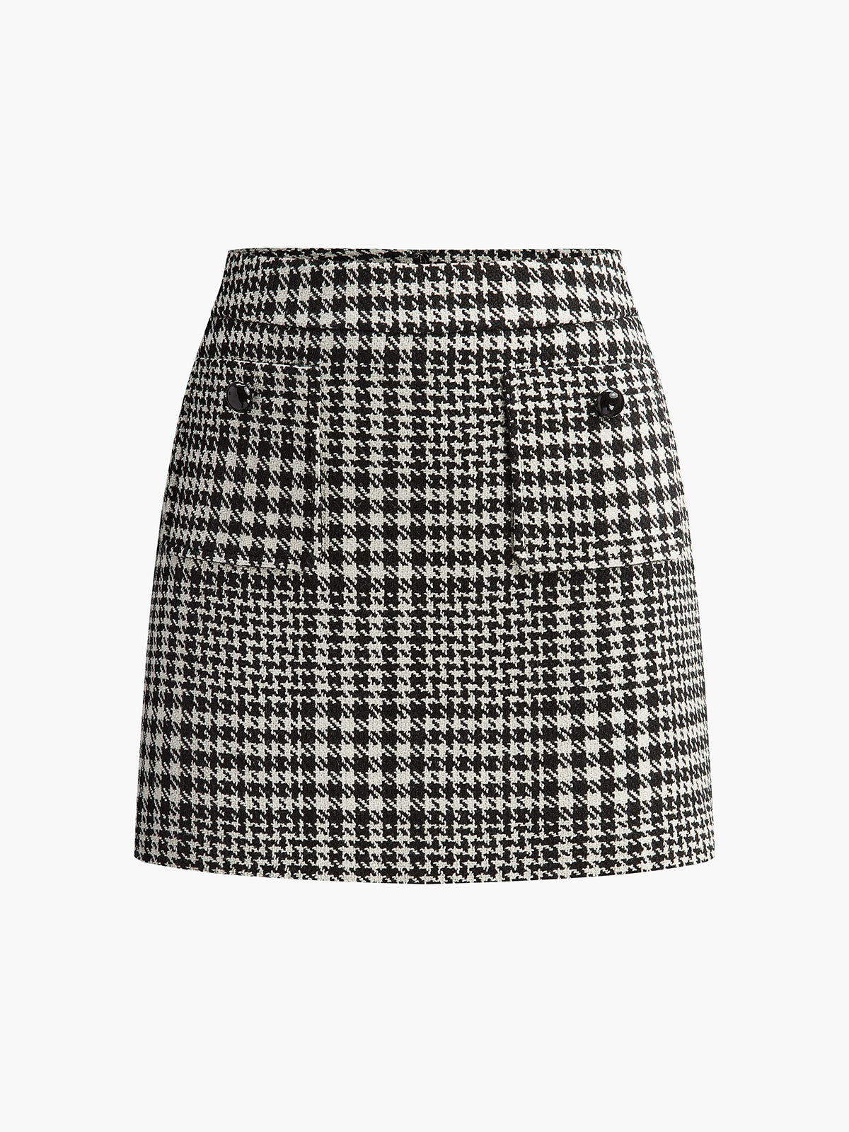 Wool-Blend Checked Mini Skirt Trendy Women's Fall Fashion