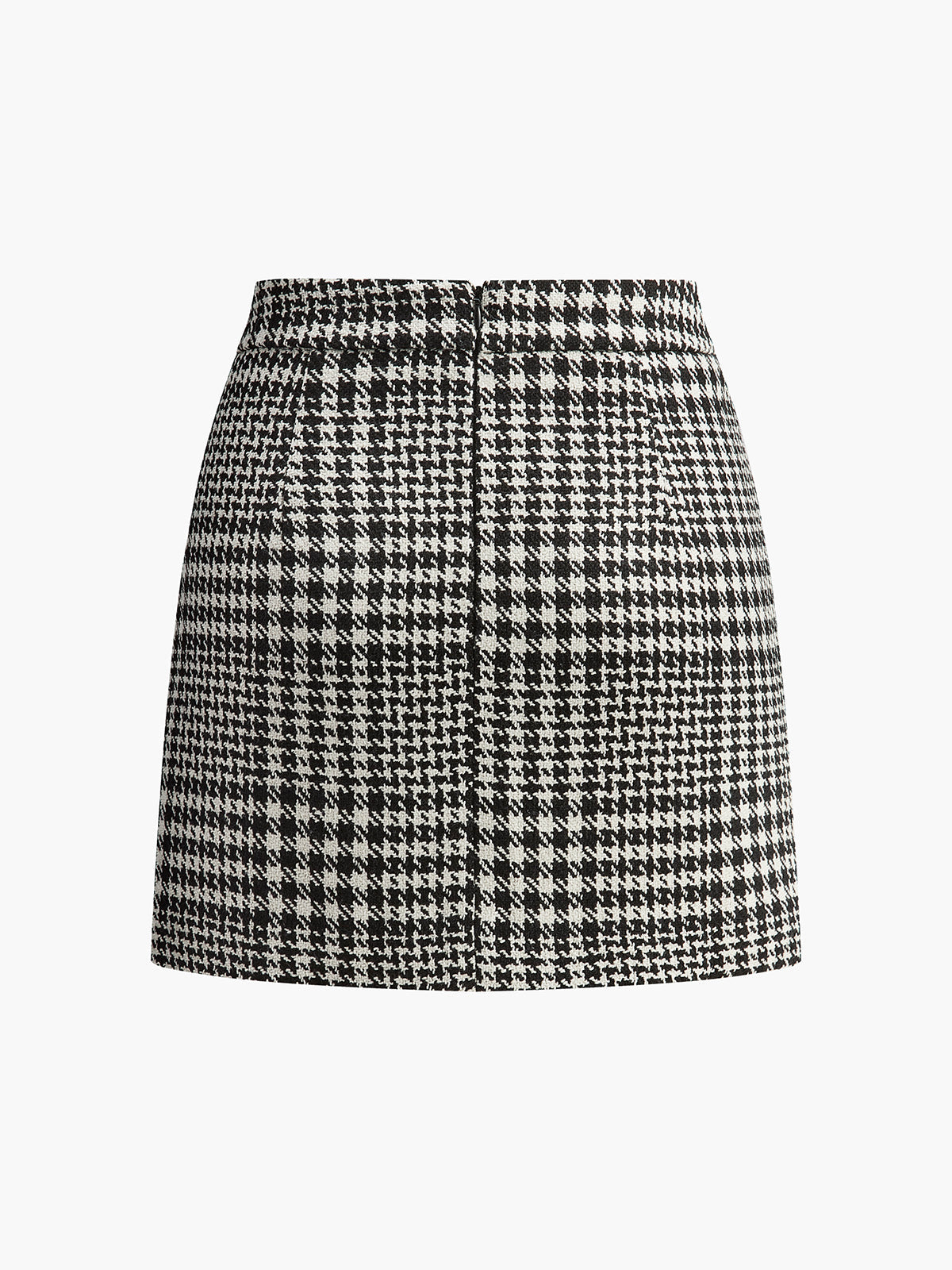 Wool-Blend Checked Mini Skirt Trendy Women's Fall Fashion