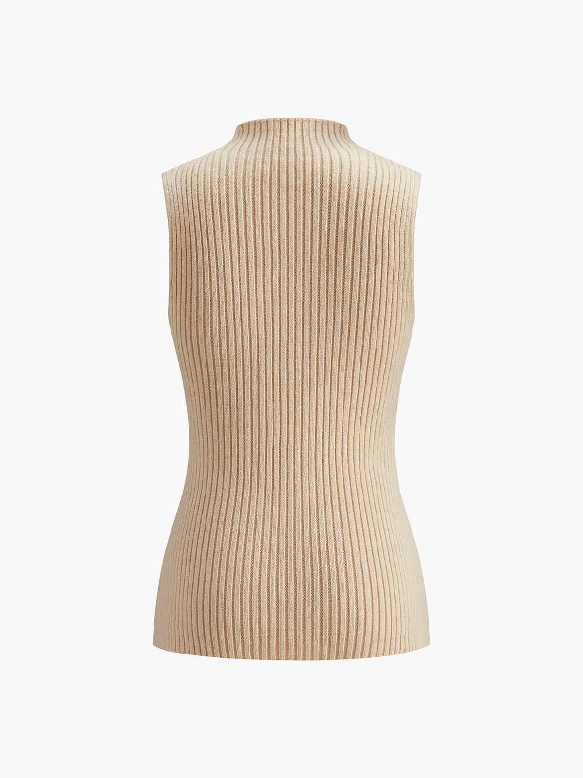 Minimalist Mock Neck Rib Tank Top for Women Comfort Fit