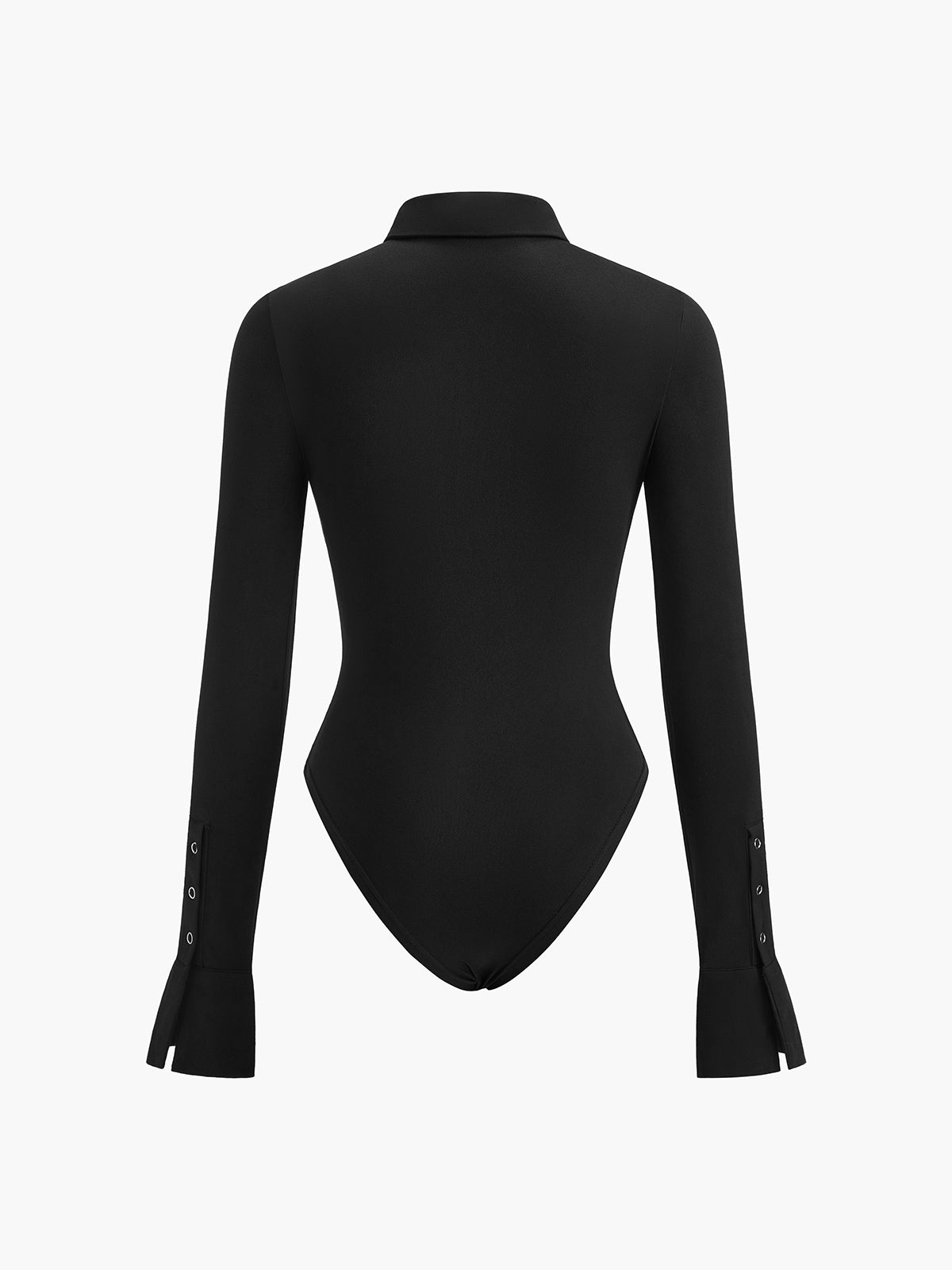 Button Down Collared Bodysuit for Women, Versatile Office Wear