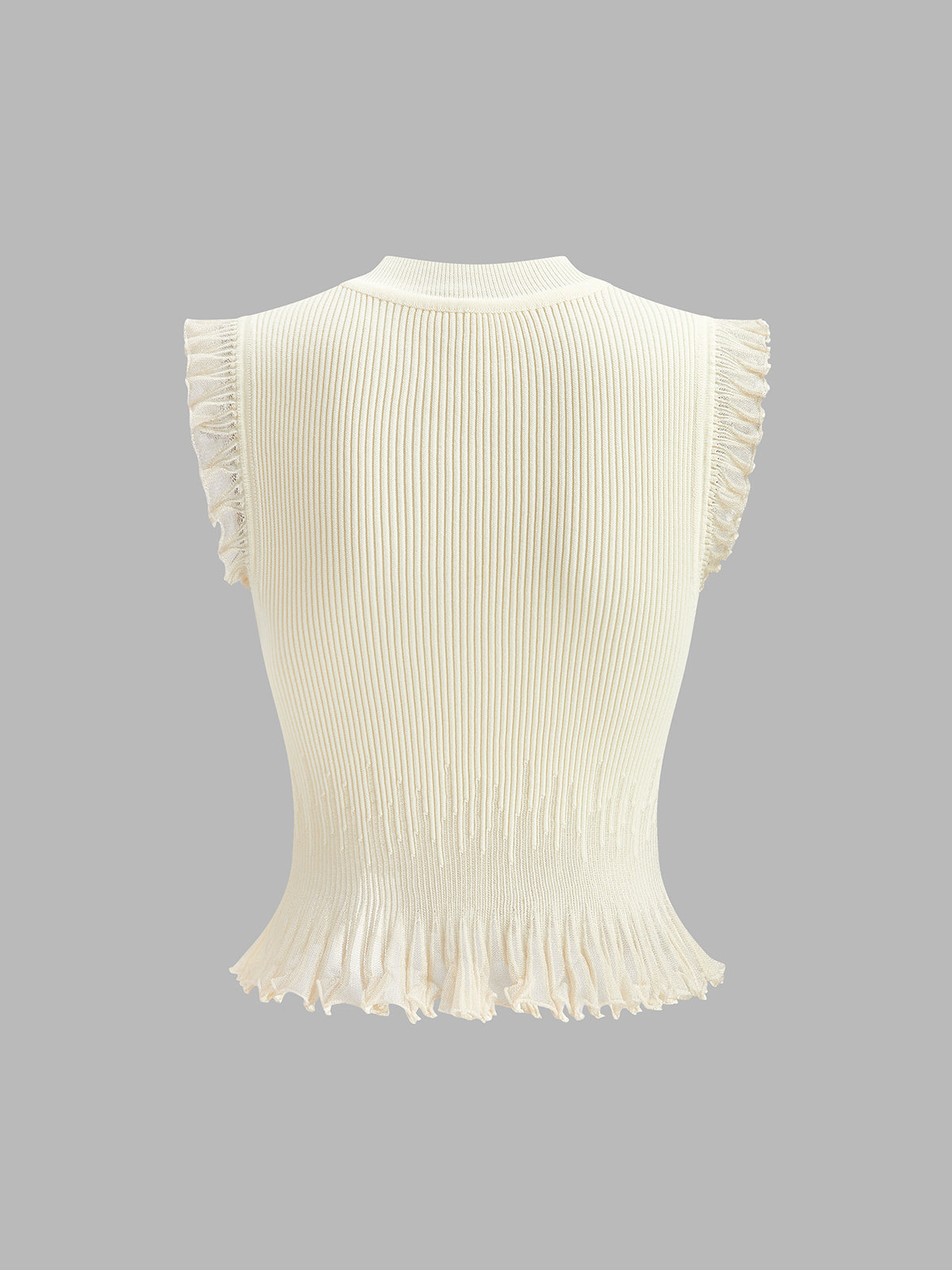 Ribbed Knit Ruffle Top for Women Fashion Comfort Style