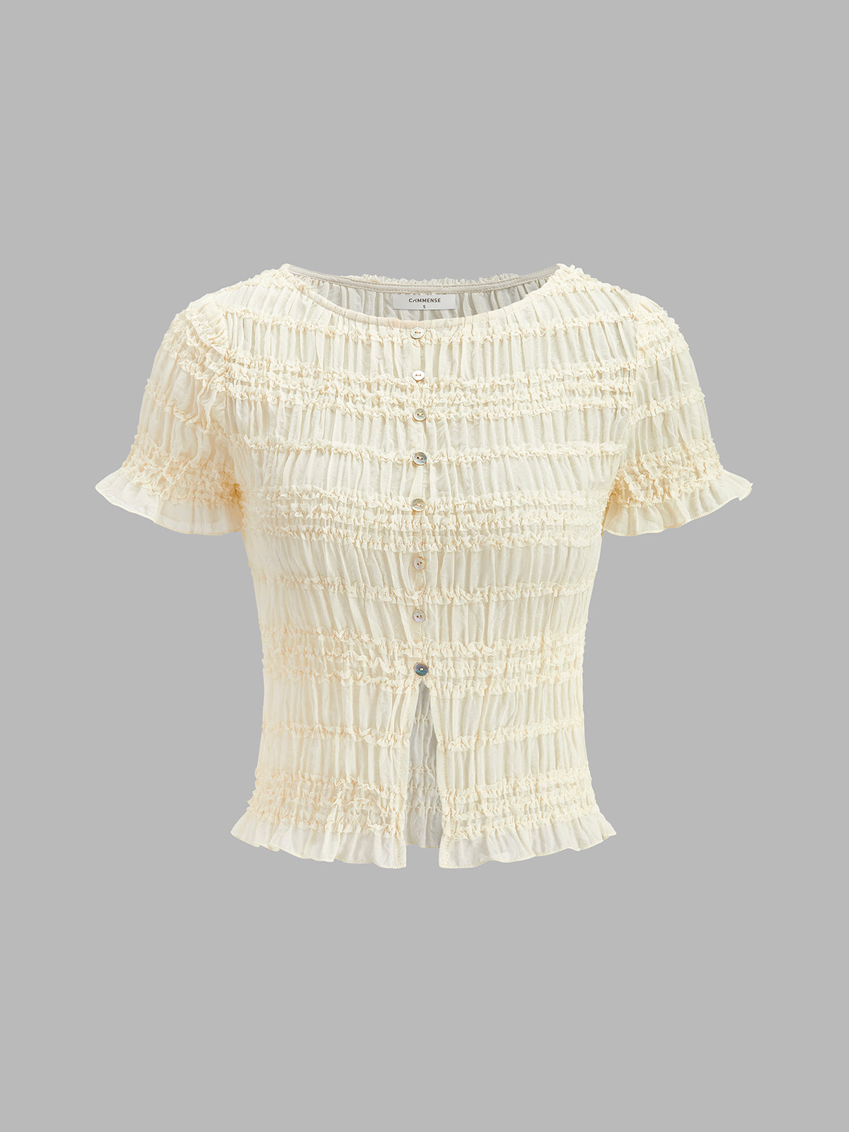 Semi-Sheer Ruffled Crop Top Skirt Set for Women, Summer Fashion Outfit
