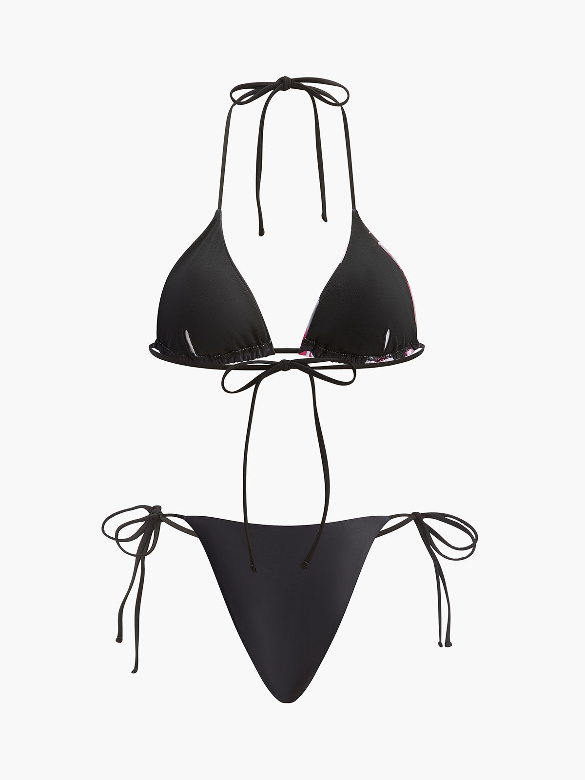 Floral Print Bikini With Mesh Skirt For Summer Beachwear