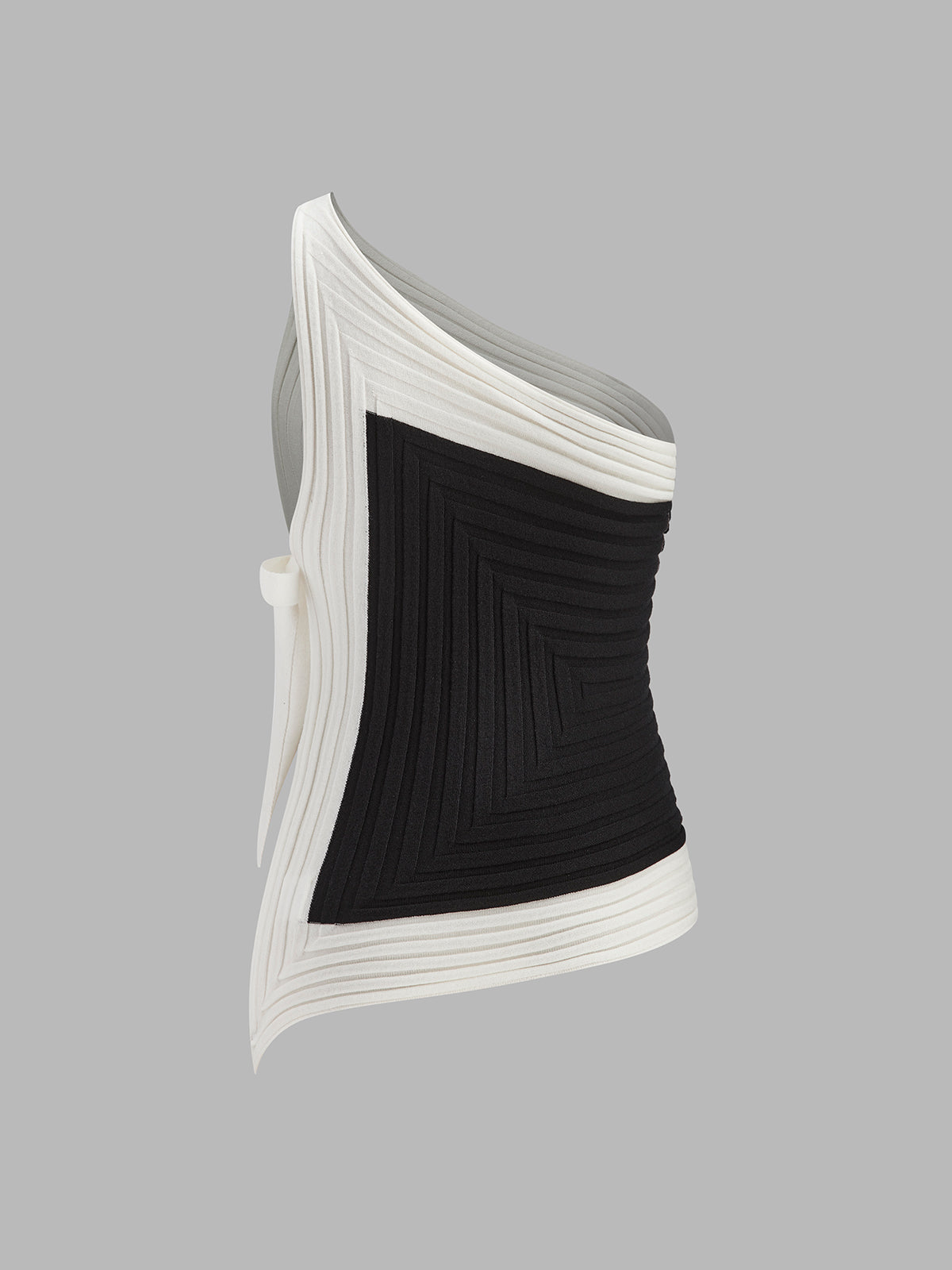 Asymmetrical Ribbed Side Tie Top Women's Fashion Trend