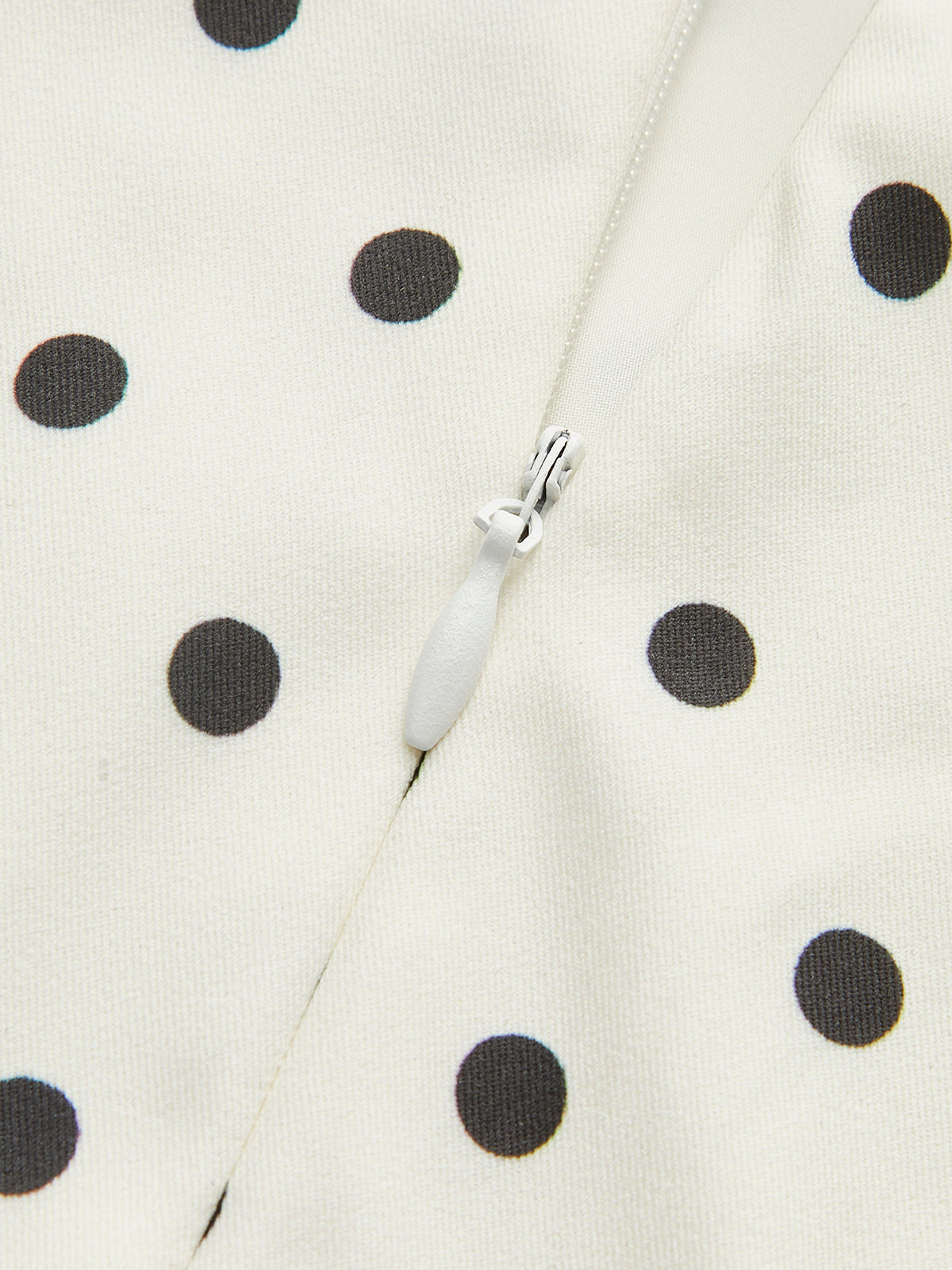 Polka Dot Lace-Up Back Dress with Flared Skirt Detail
