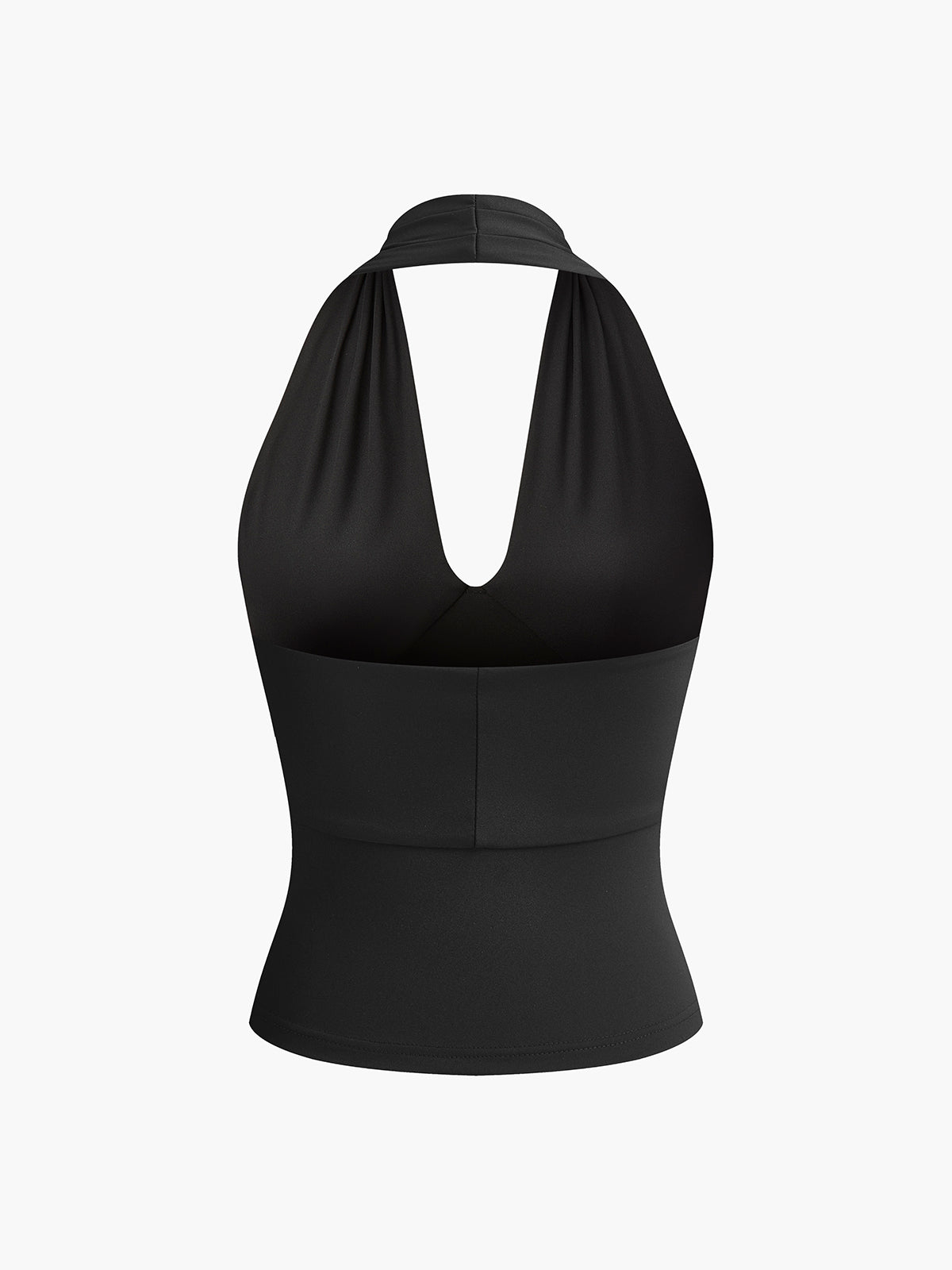 V-Neck Halter Open Back Tank Top Lightweight Summer Casual