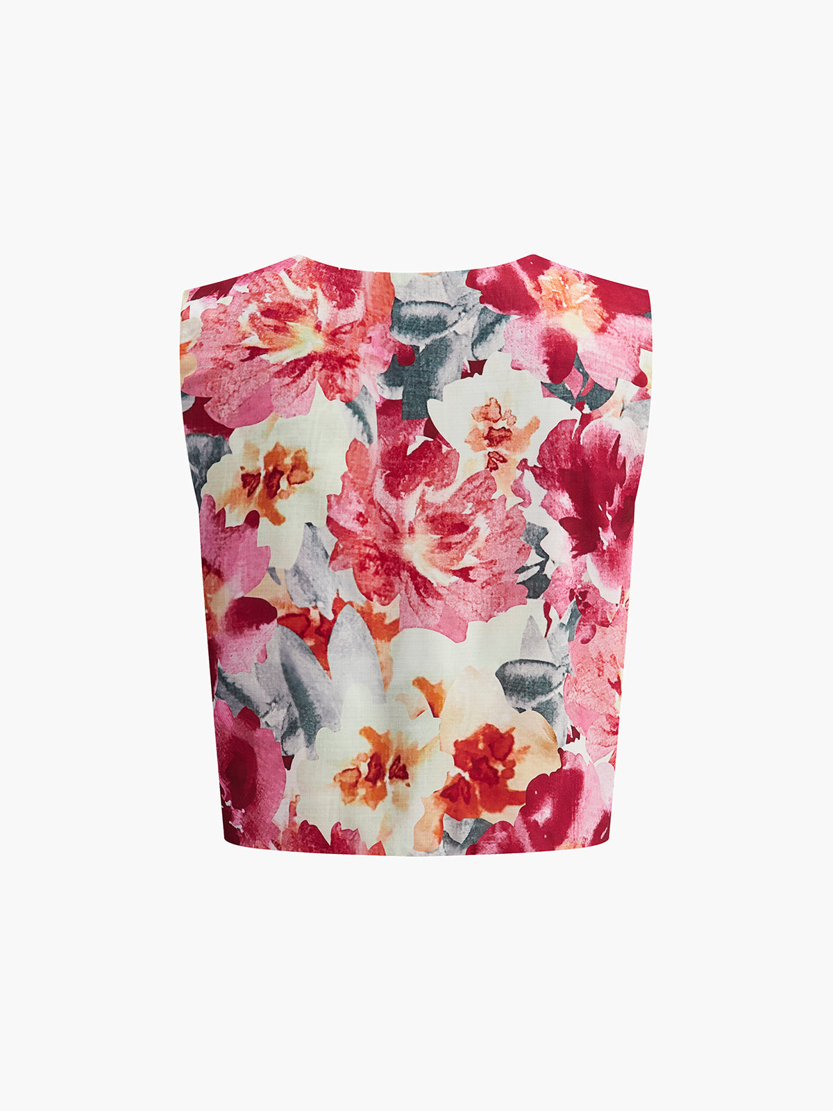 Floral Print Sleeveless Summer Shorts Set for Women