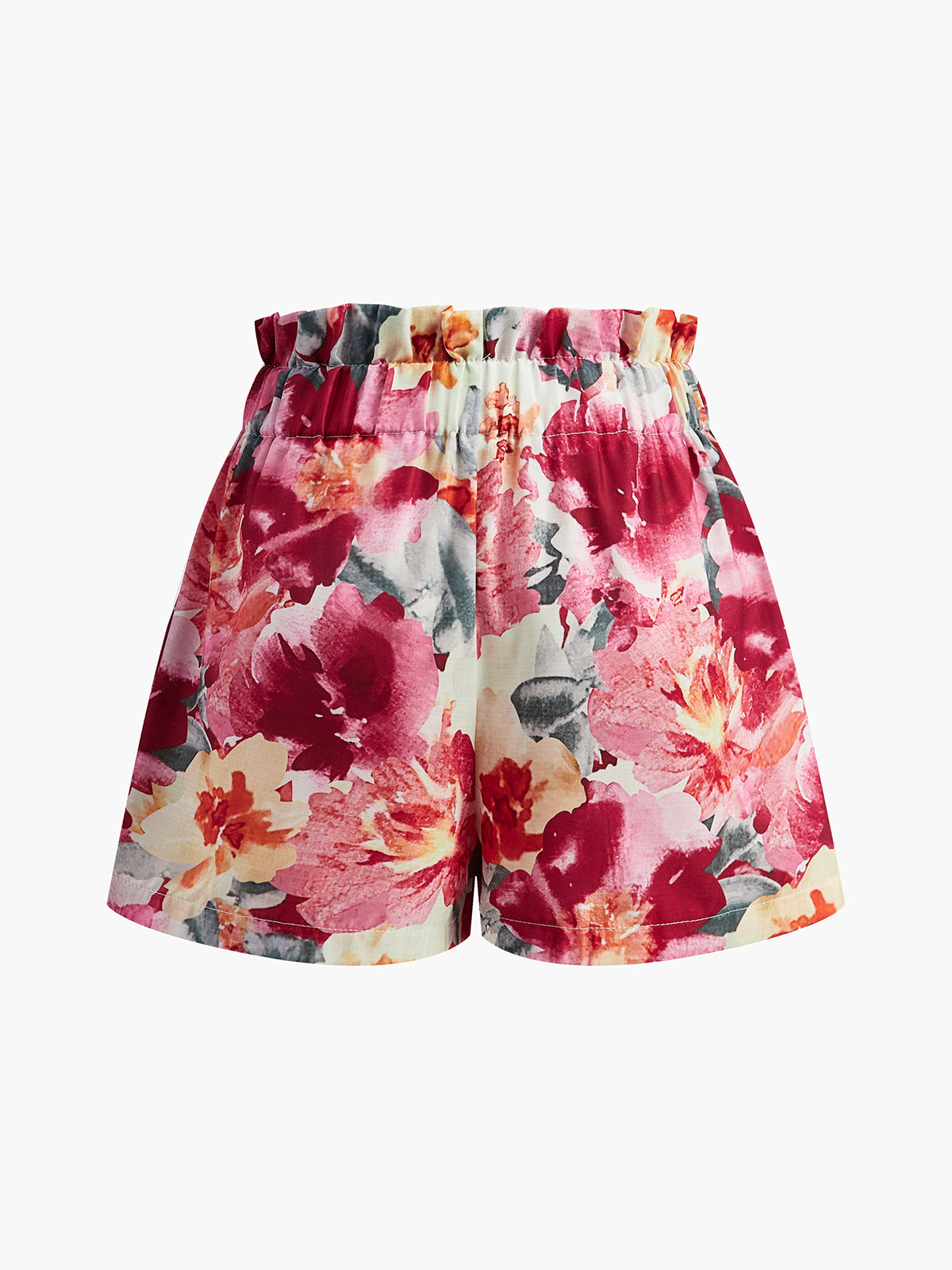 Floral Print Sleeveless Summer Shorts Set for Women
