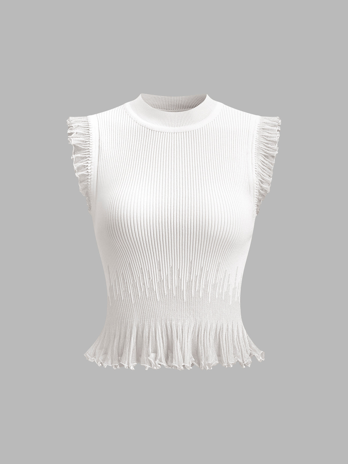 Ribbed Knit Ruffle Top for Women Fashion Comfort Style