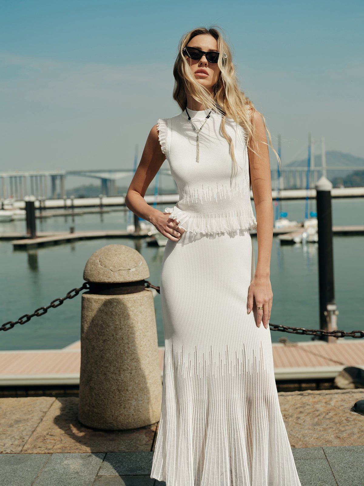 Ribbed Knit Ruffle Top for Women Fashion Comfort Style