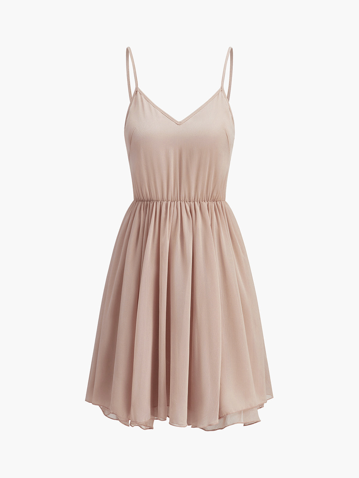 Semi-Sheer Chiffon Ruffle Dress With Flowing Outer Cape Elegant Layers
