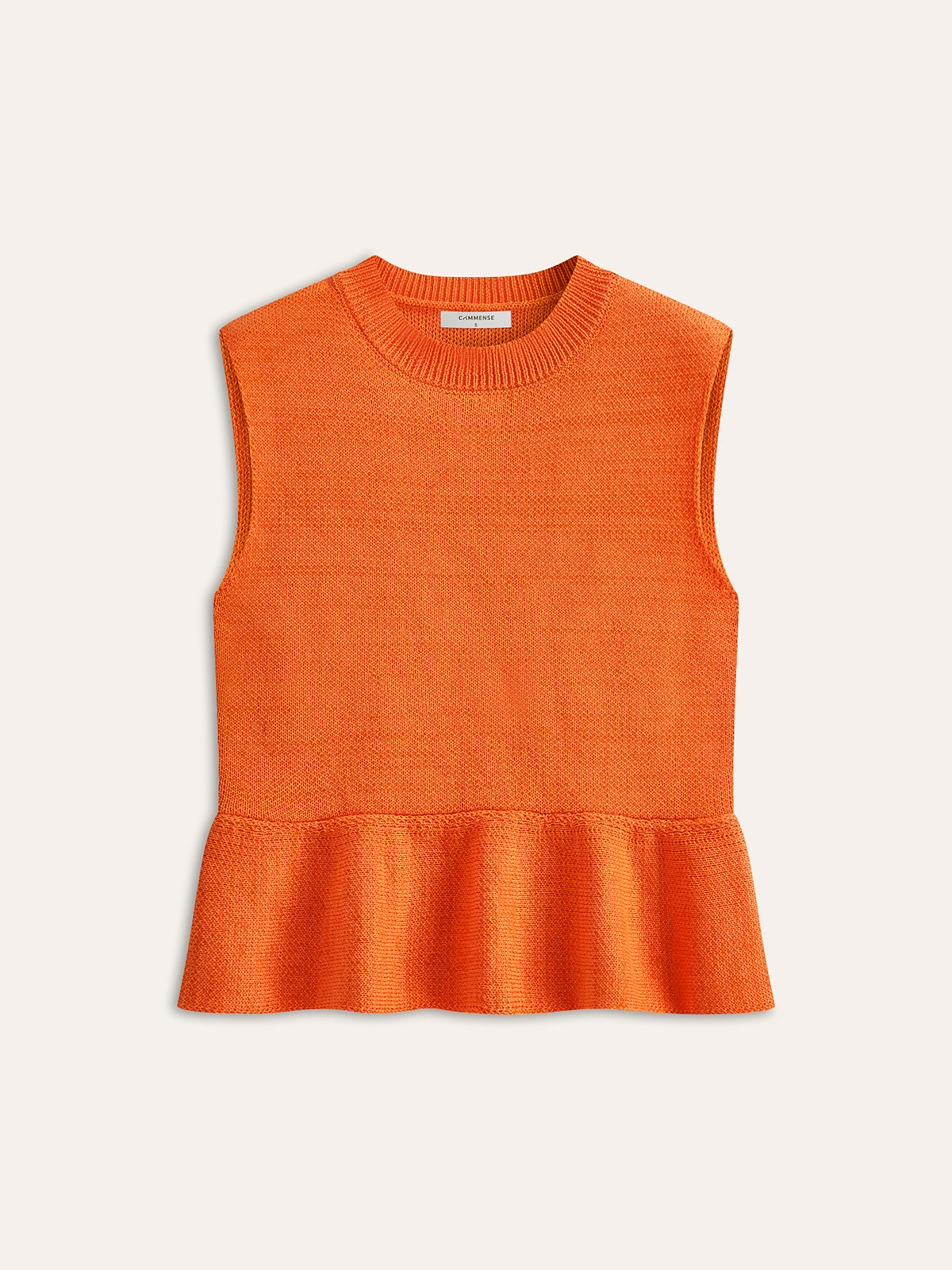 Sleeveless Ruffle Hem Sweater Vest for Layering Women