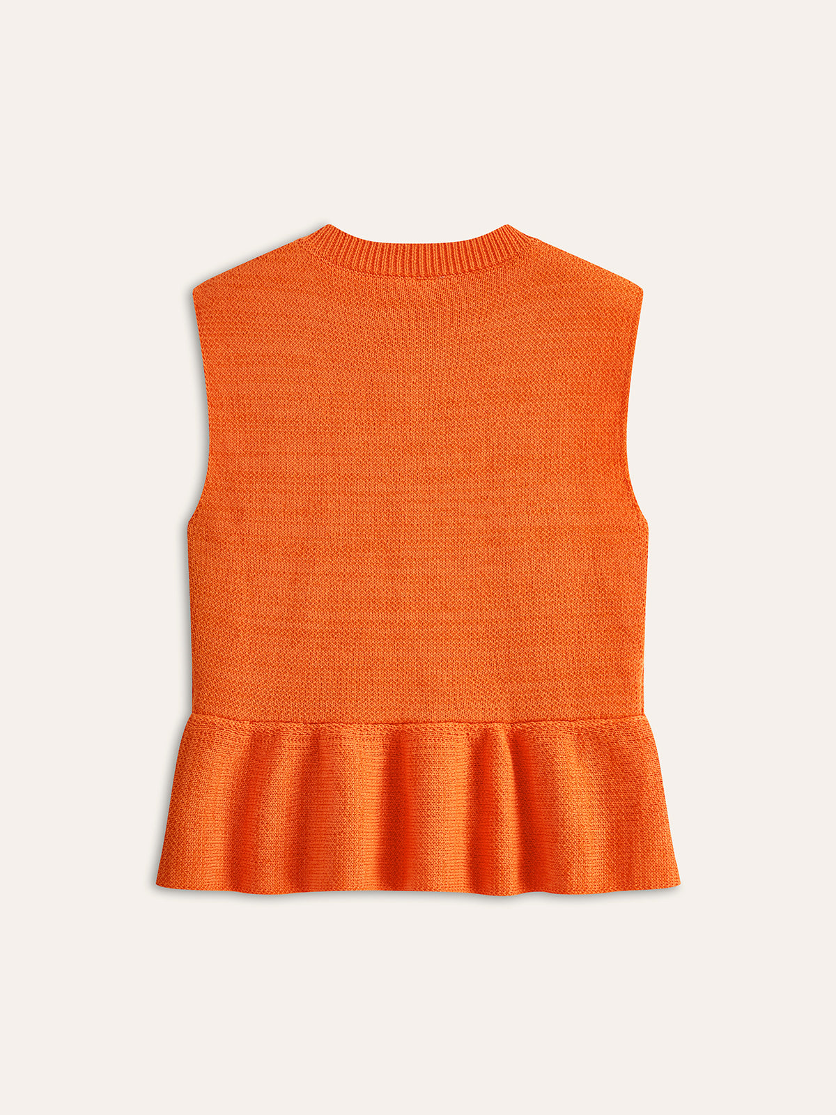 Sleeveless Ruffle Hem Sweater Vest for Layering Women