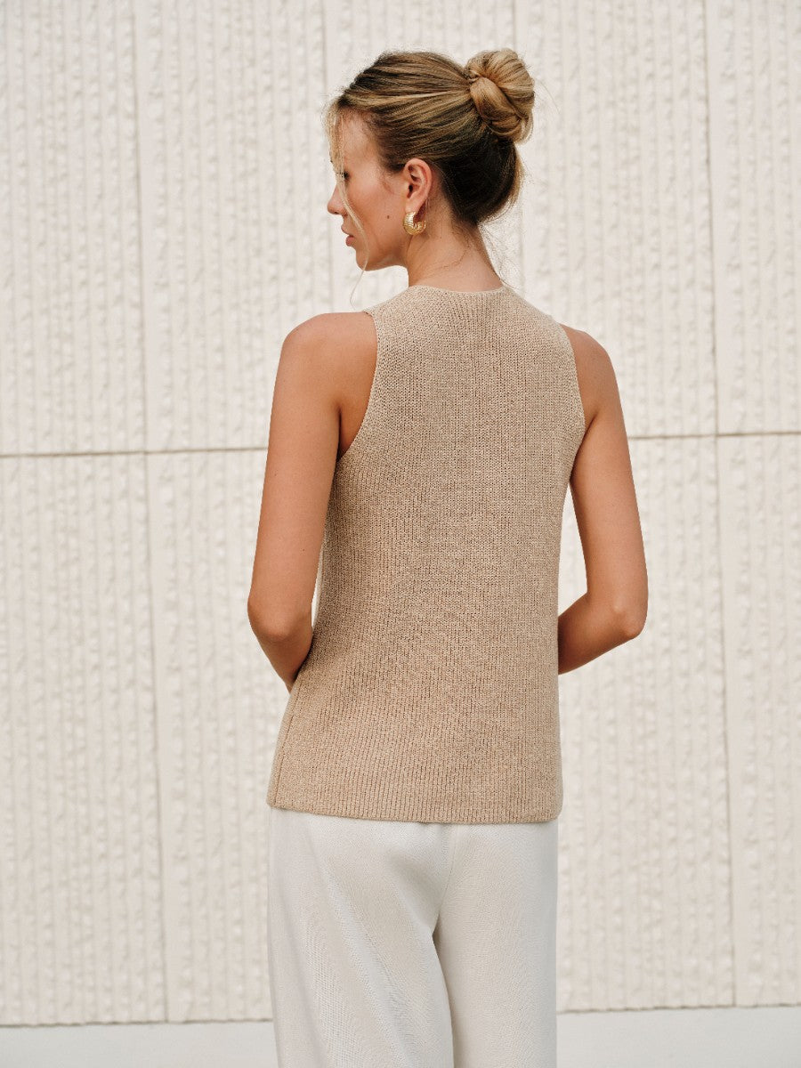 Halter Cross-Over Collar Tank Top for Women Summer Essential