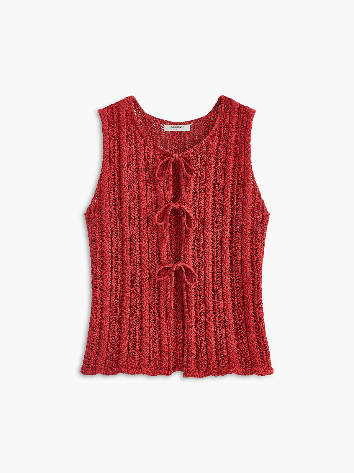 Knit Tie-Front Sleeveless Vest Lightweight Summer Layer