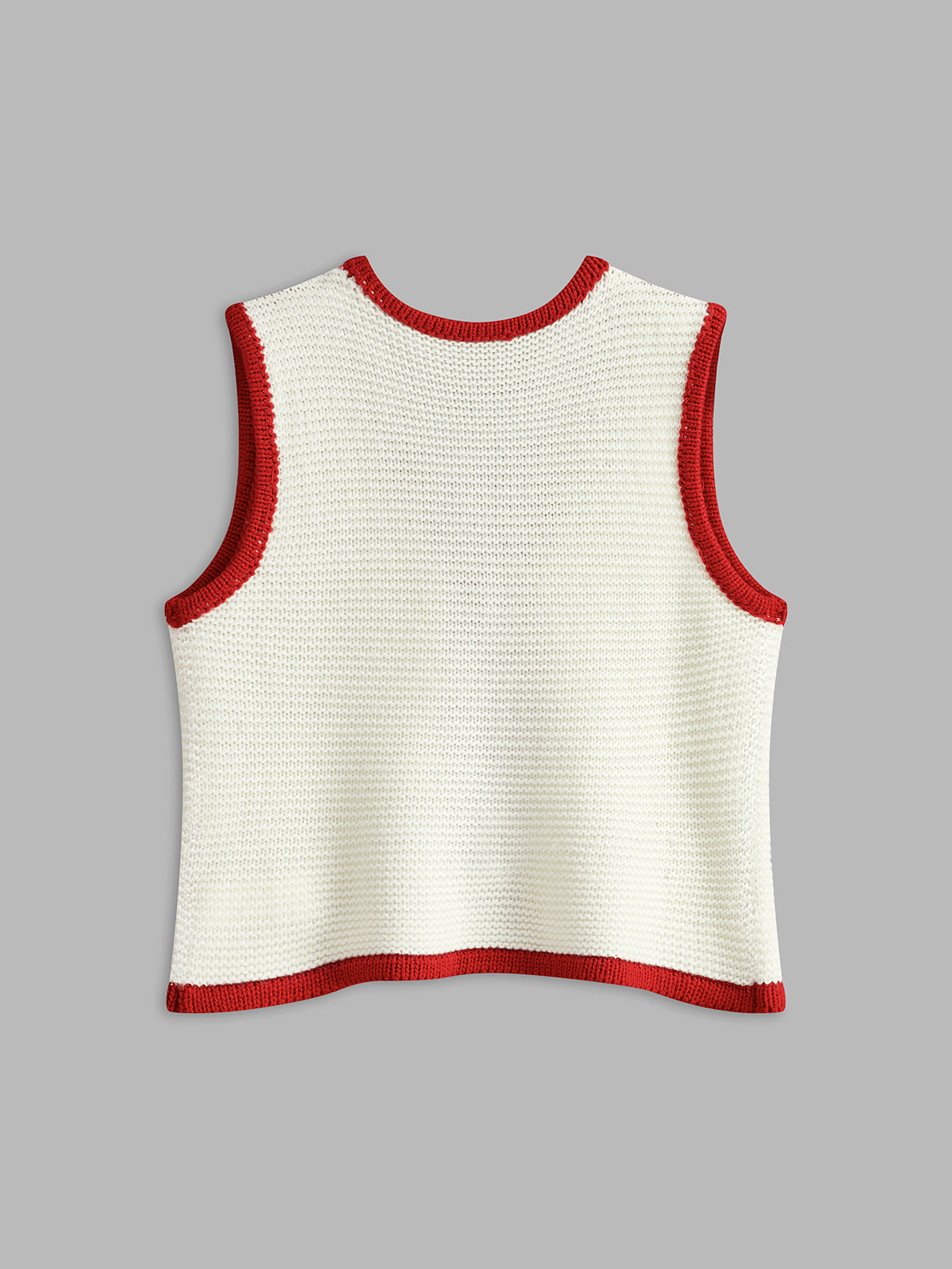Color Block Knotted Sweater Vest with Trendy Design