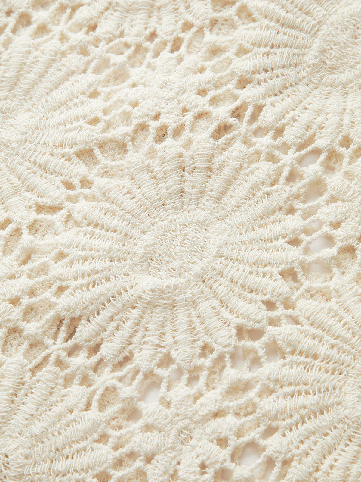 Crochet Floral Button-Front Cardigan Women's Lightweight Spring Jacket