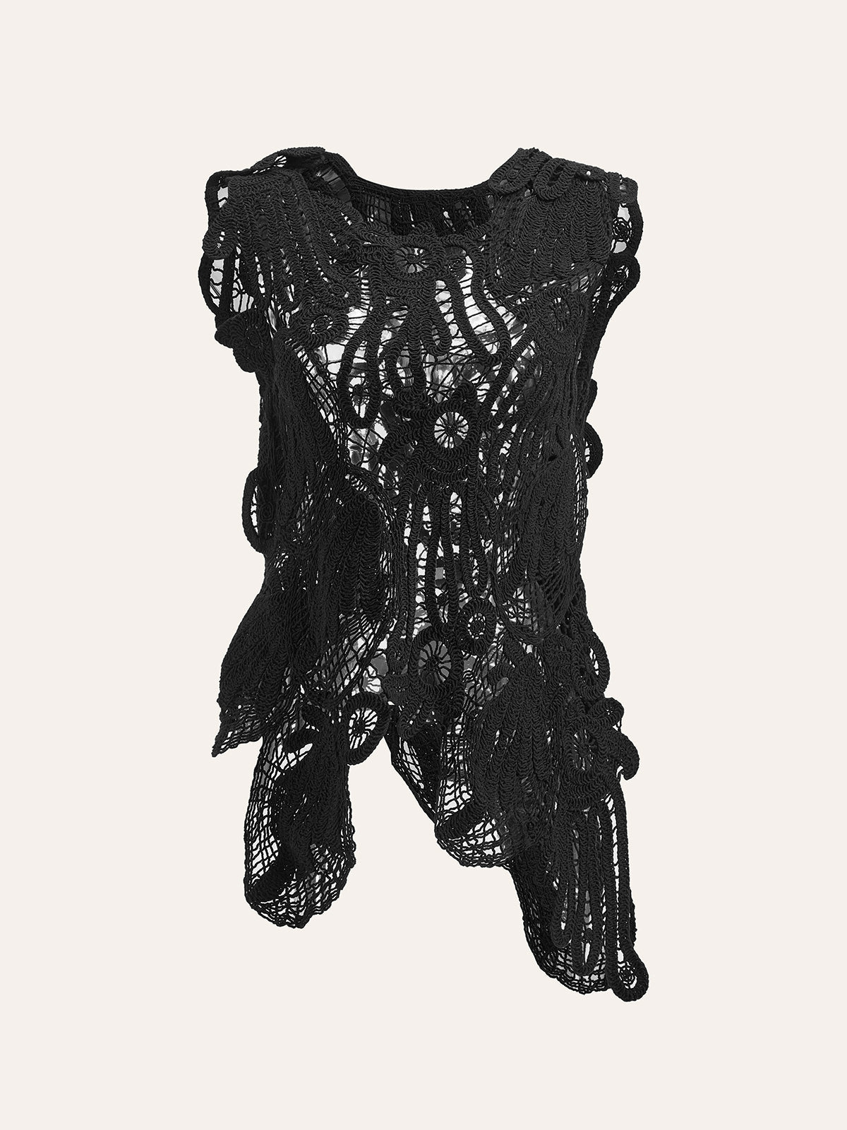 Crochet Sweater Top Handmade Lightweight Breathable Design