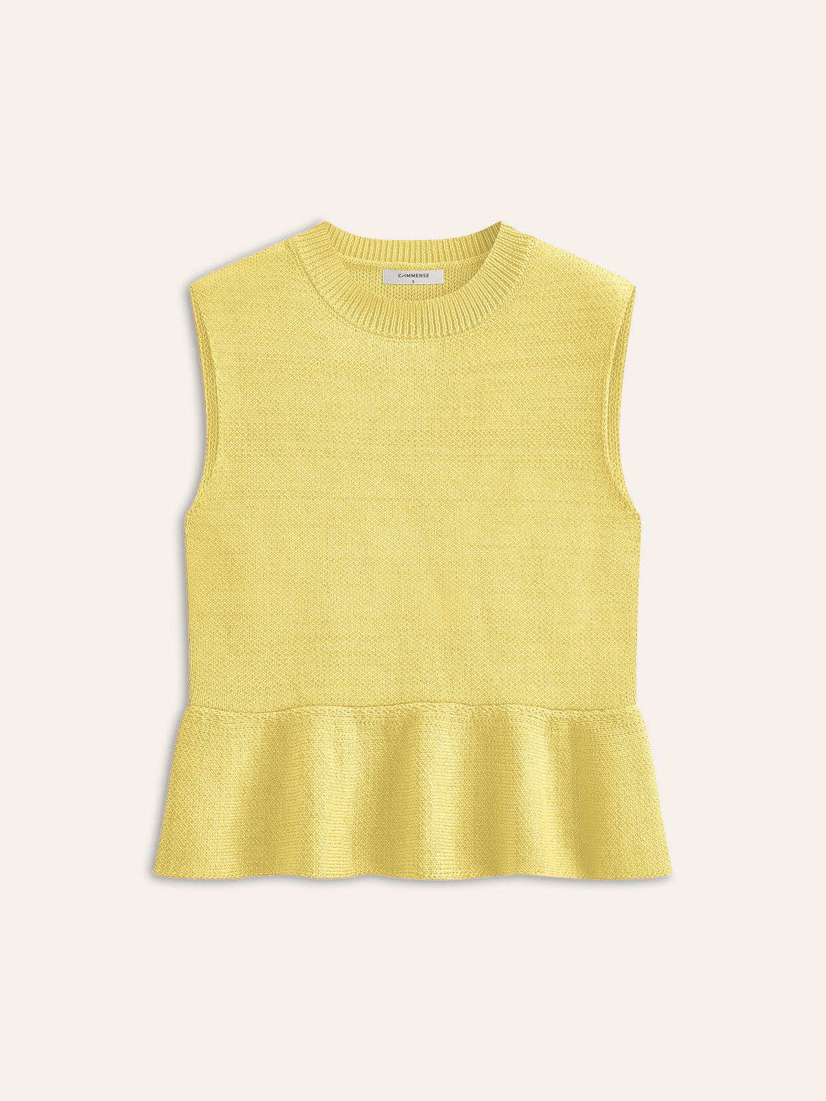 Sleeveless Ruffle Hem Sweater Vest for Layering Women