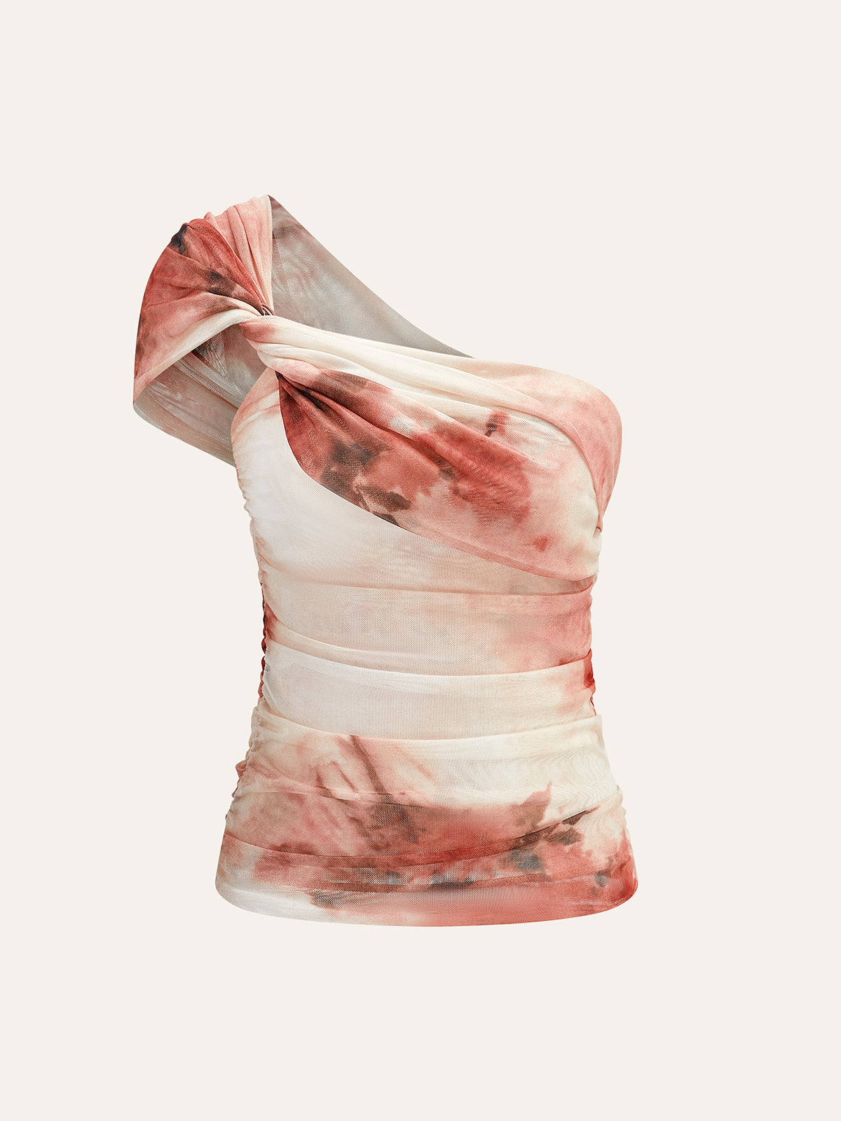 Tie-Dye One-Shoulder Top Trendy Boho Chic Style