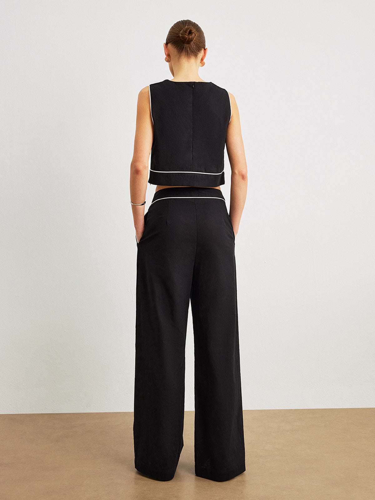 Cotton & Linen Pants Set With Pockets, Comfortable Lightweight Summer Wear