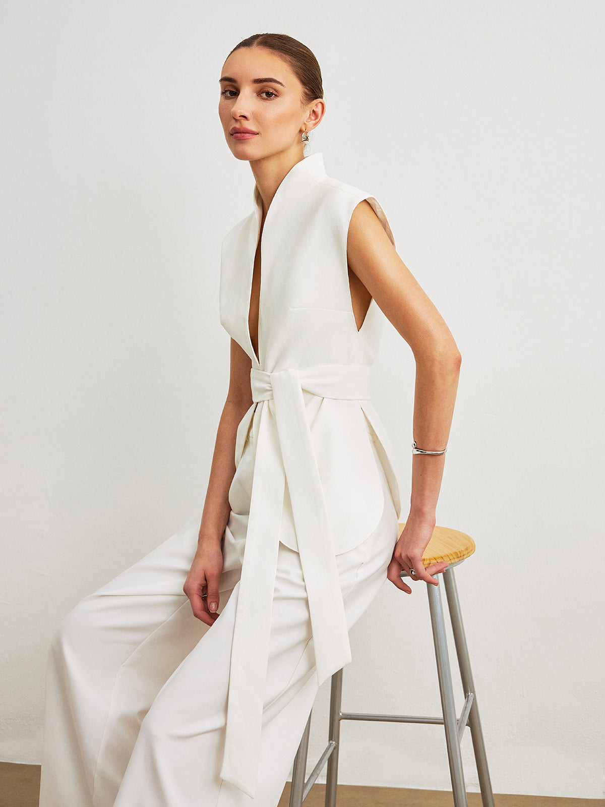 Belted Peplum Top for Women Casual Wear