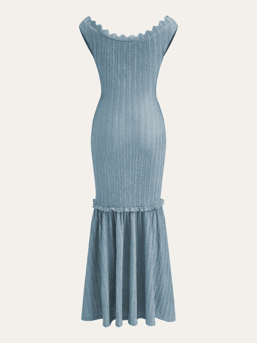 Off-Shoulder Ruffle Detail Dress Elegant Summer Style for Women