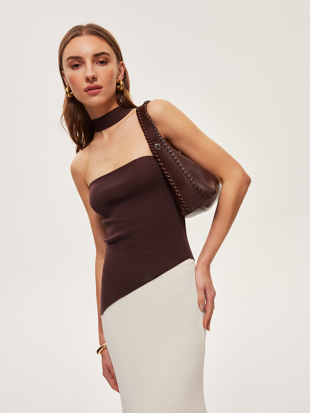Halter Neck Knit Top for Women Casual Summer