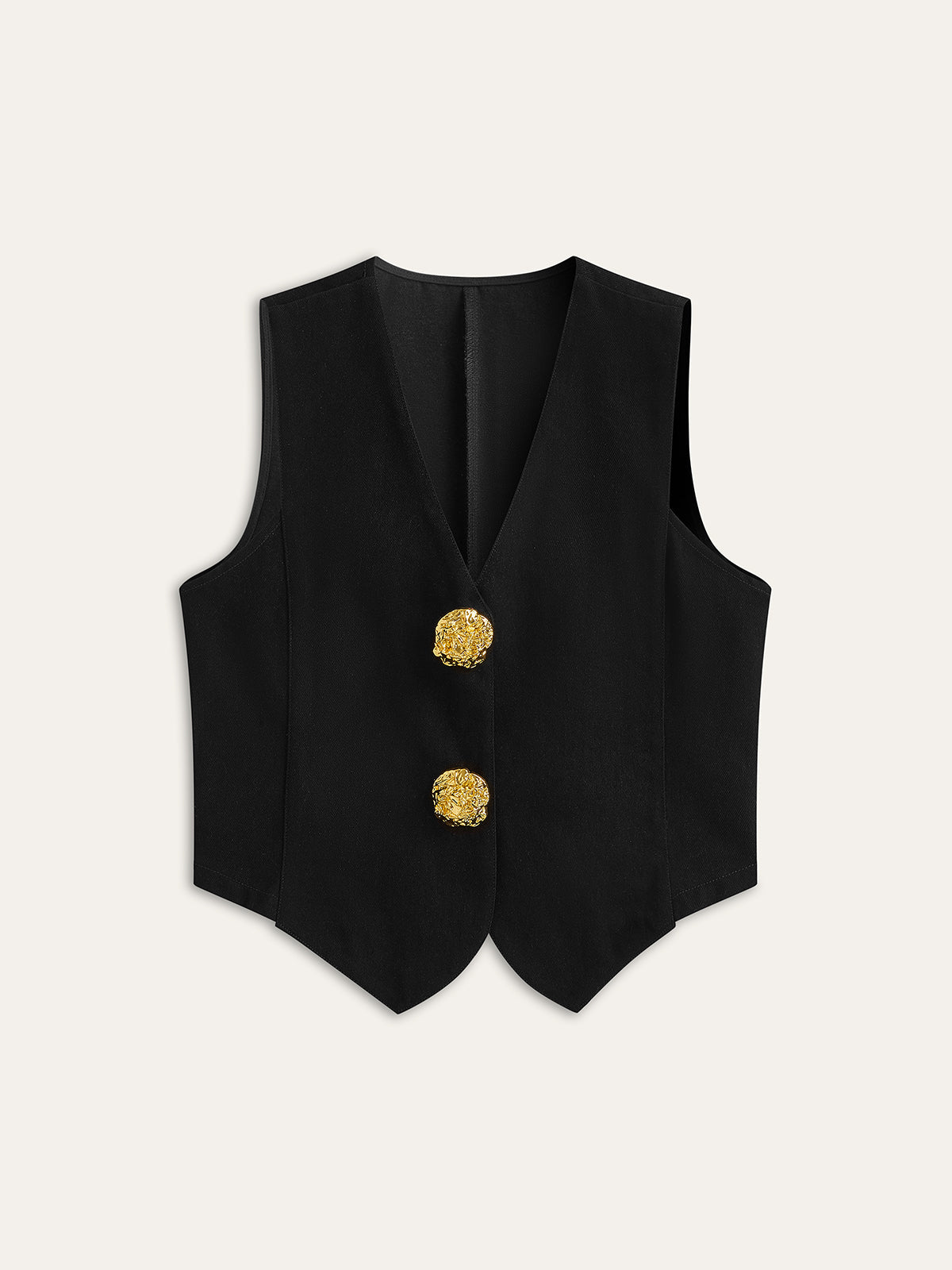 Tailored Denim Button-Up Vest for Everyday Fashion